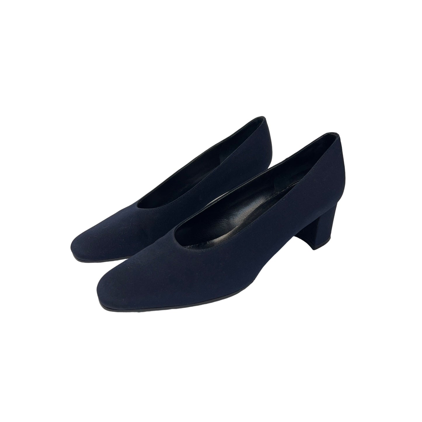 Bandolino Vintage Gisele Navy Blue Silk Pumps Heels