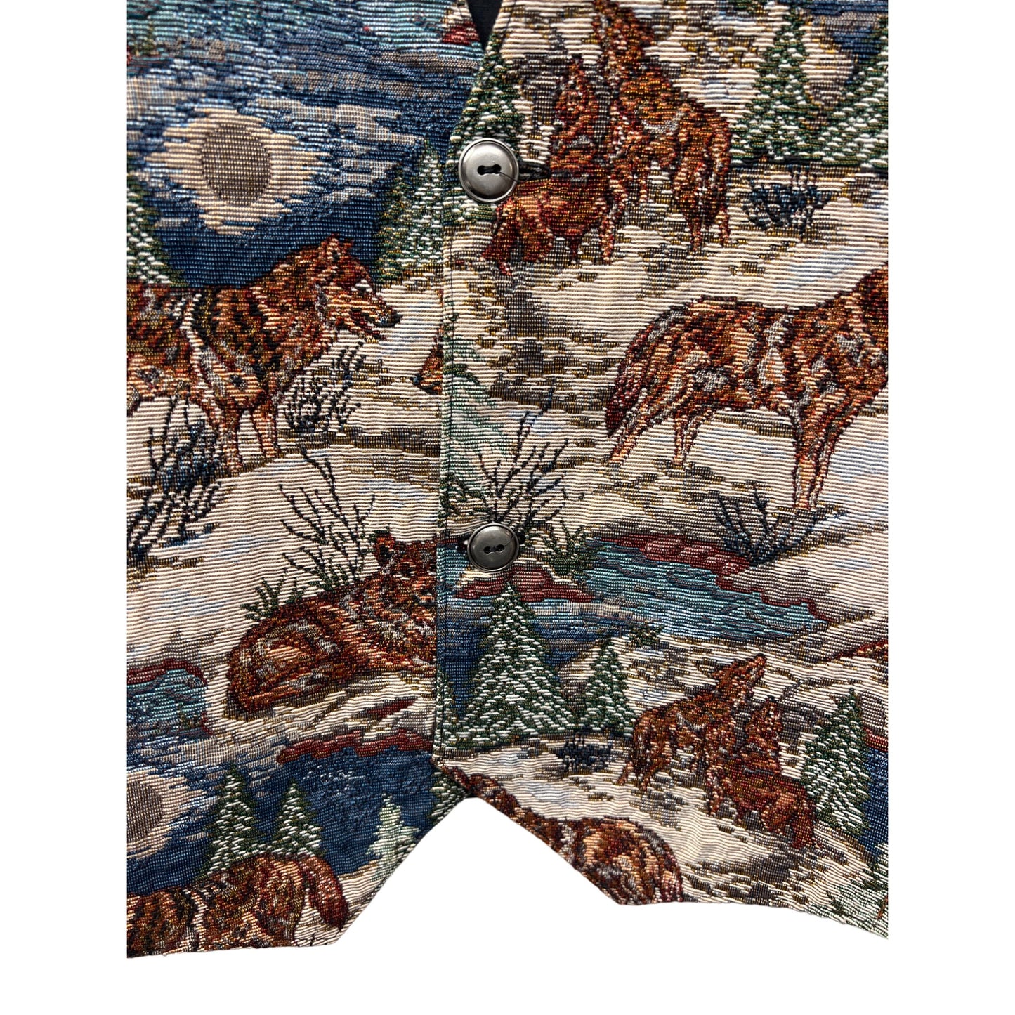 Sandewear Vintage Wolf Wildlife Tapestry Vest