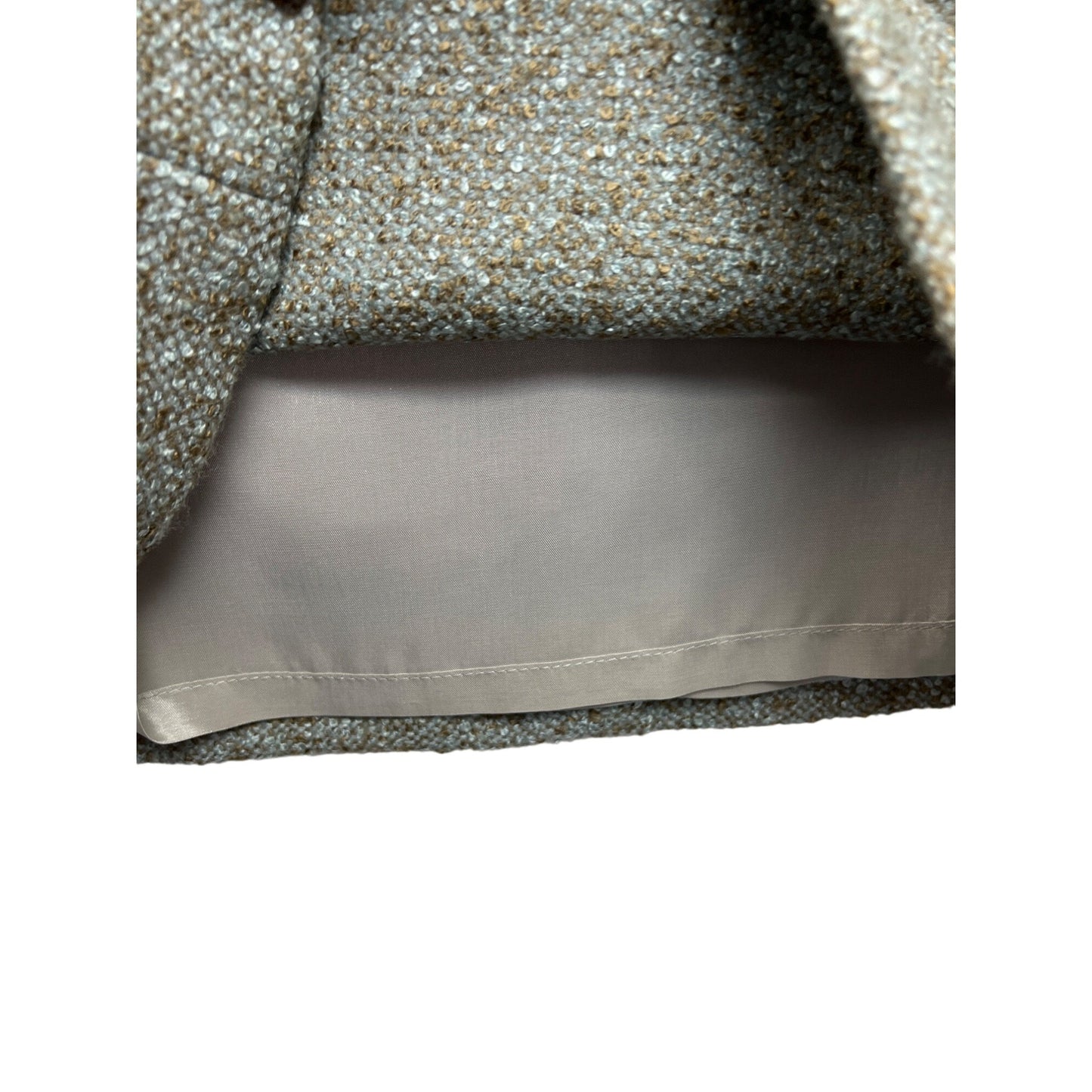 Liz Claiborne Collection NWT Light Green and Light Brown Wool Tweed Skirt Suit Set