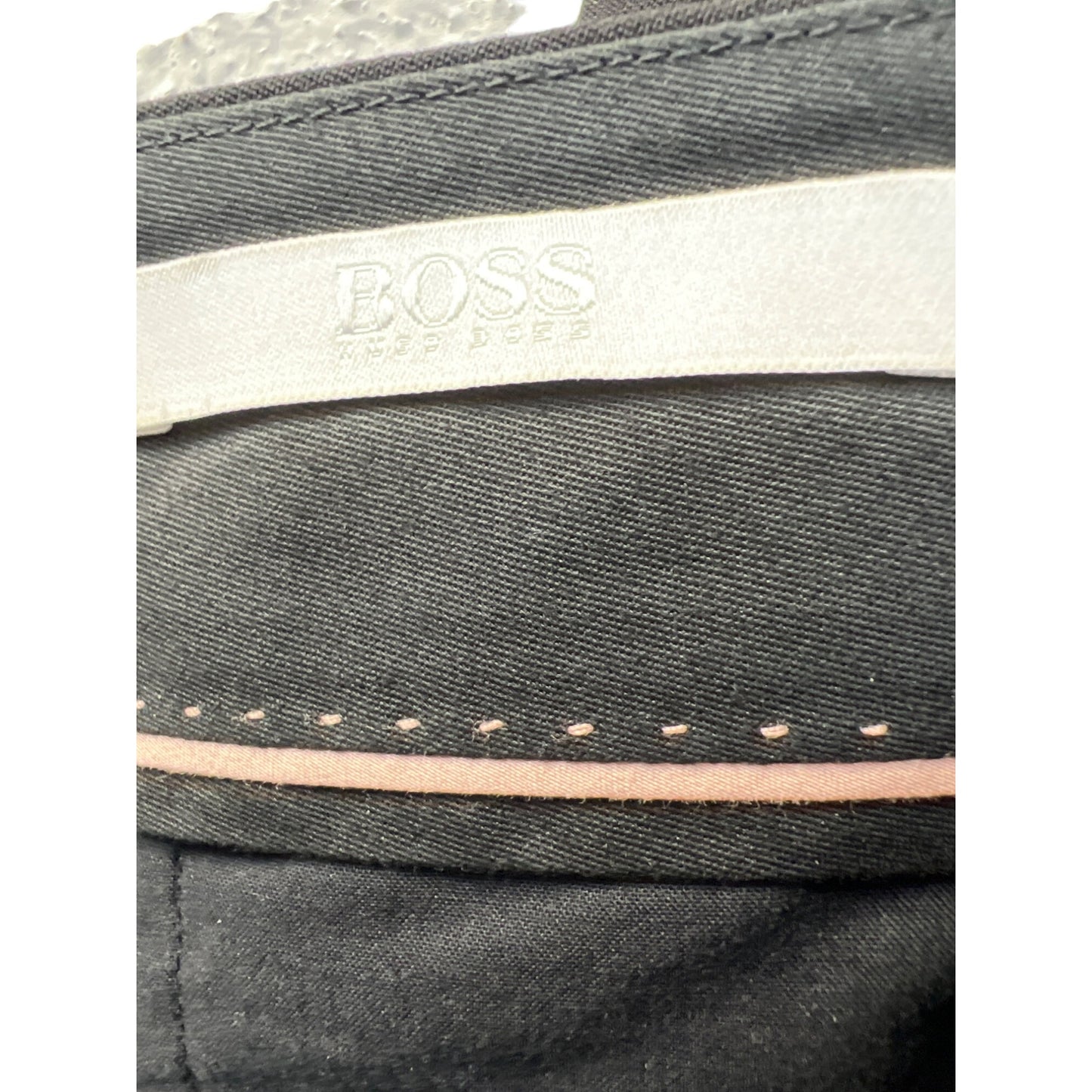 Boss by Hugo Boss Black Wool Trouser Dress Pants