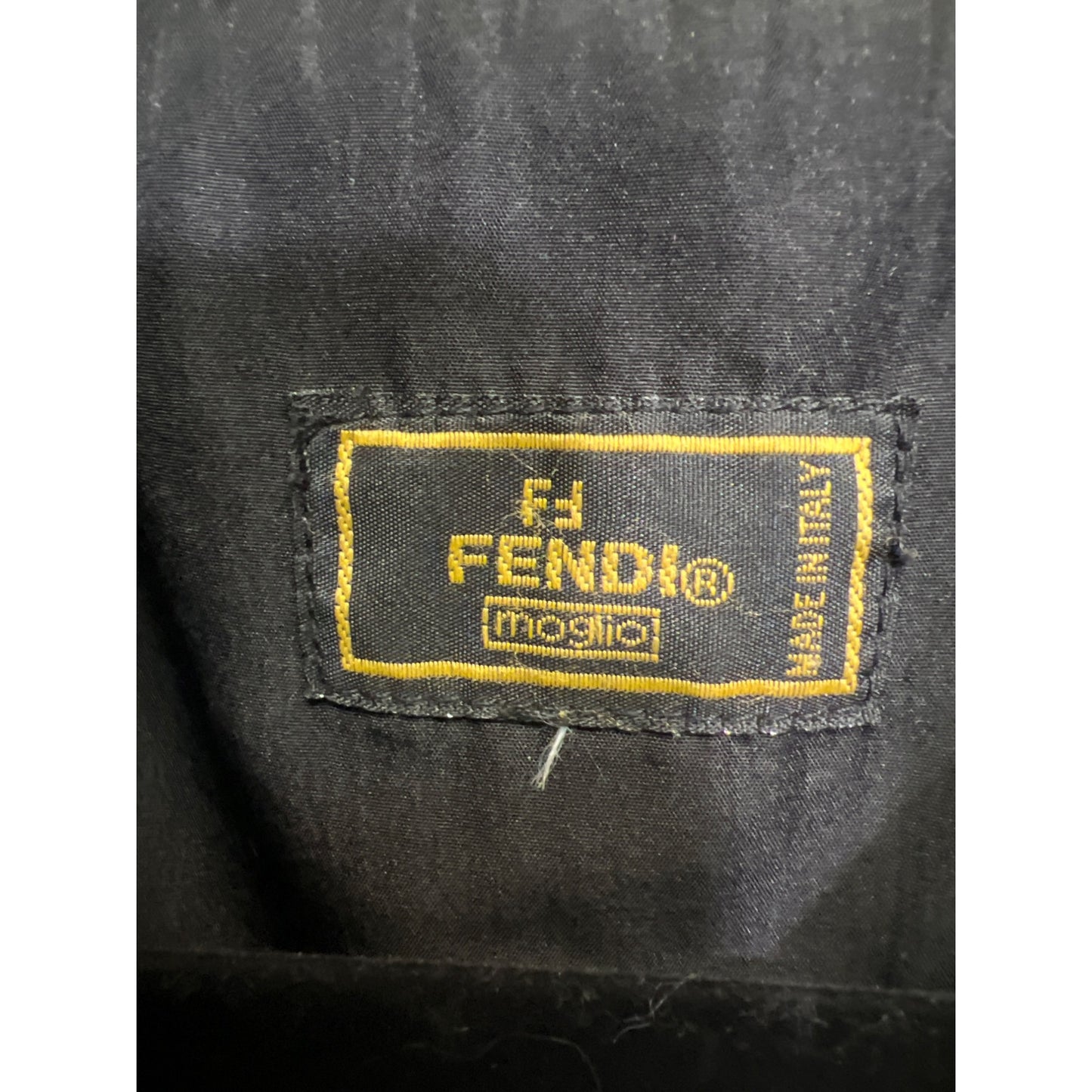 Fendi Vintage 90's Black Soft Shell Over Sized Hoodie Jacket