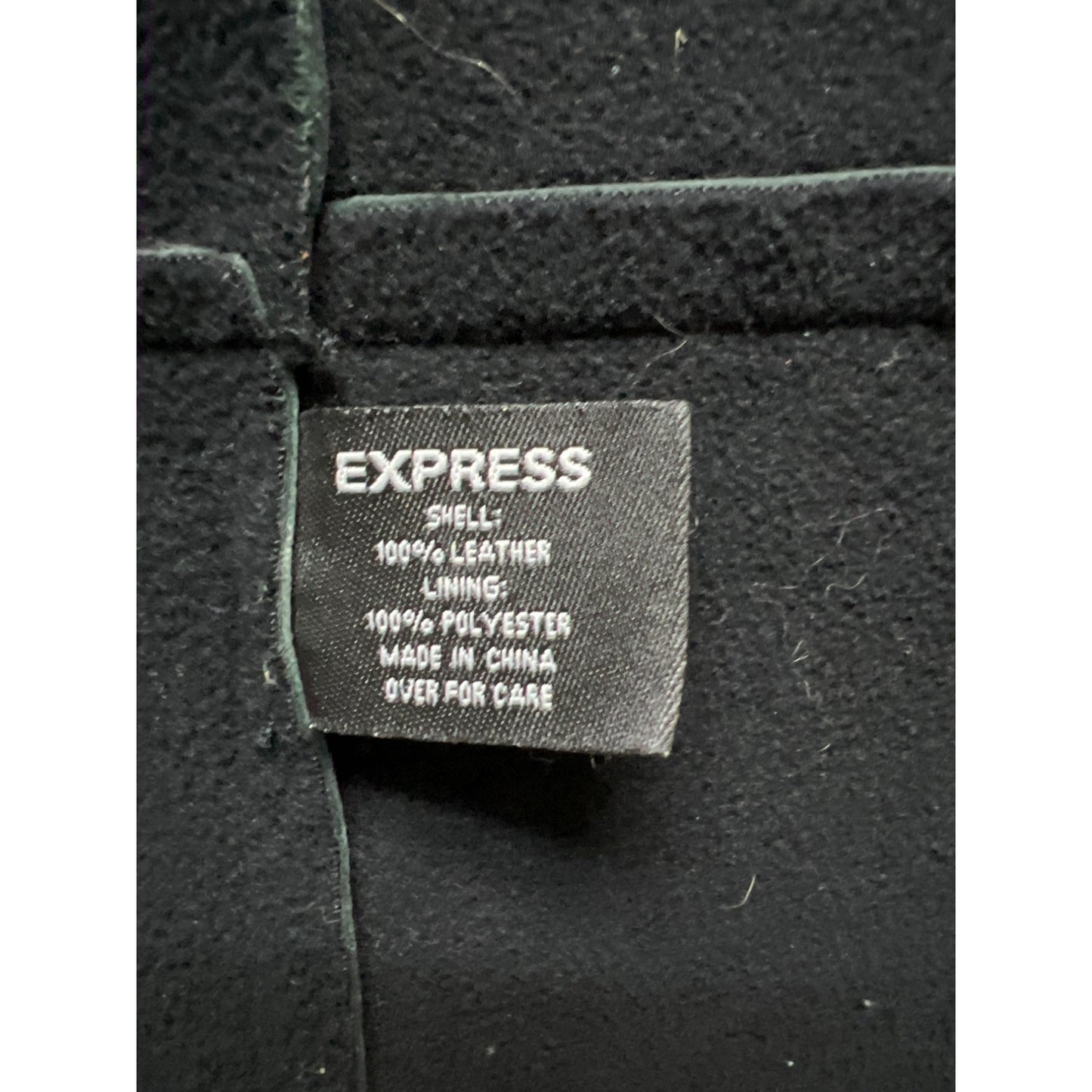 Express Vintage Y2K Long Black Leather Trench Coat