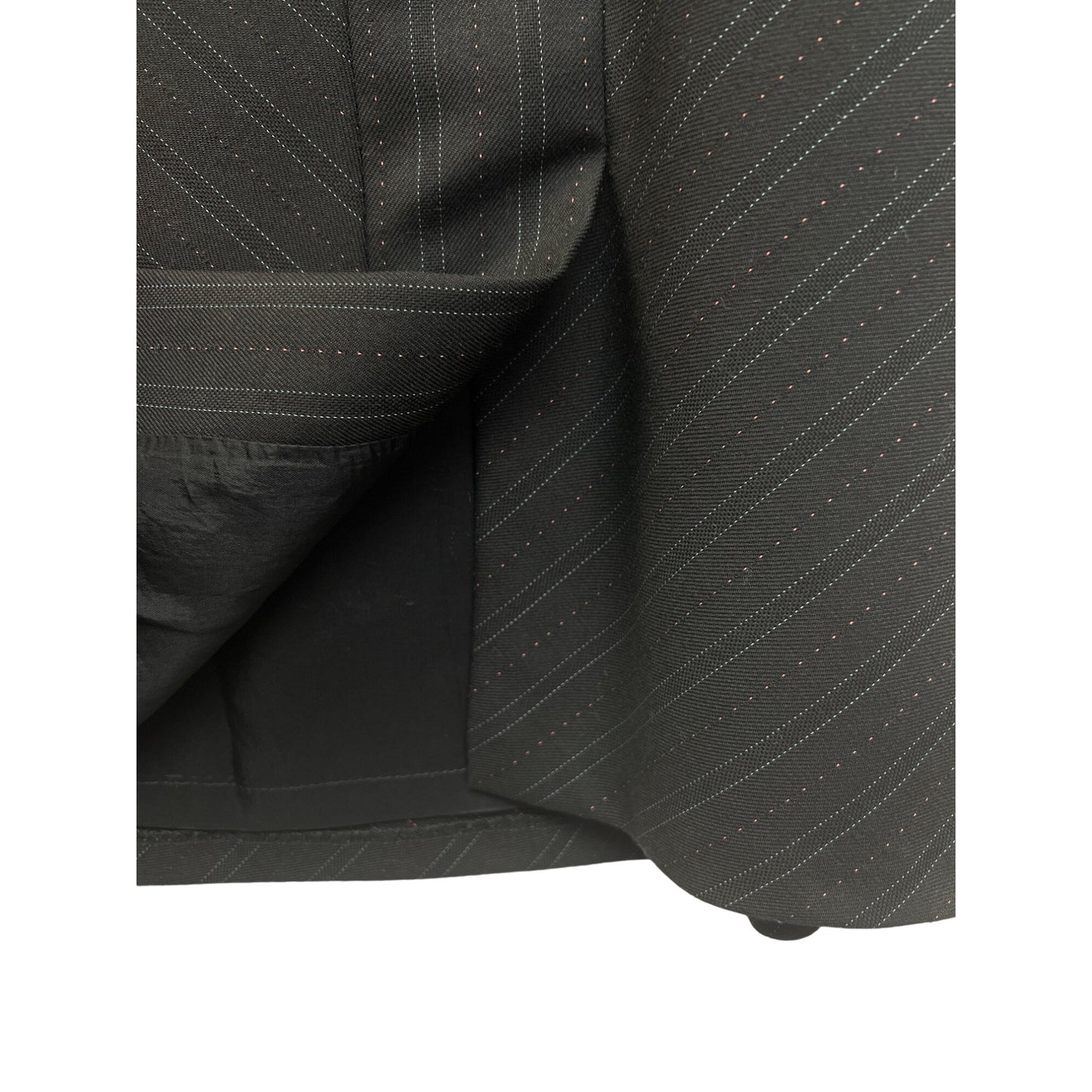 Loft Black Pinstripe Wool Blend A-Line Skirt