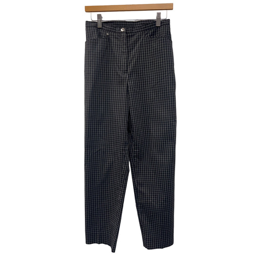 Lauren Ralph Lauren Vintage Black with White Window Pane Plaid Ankle Pants