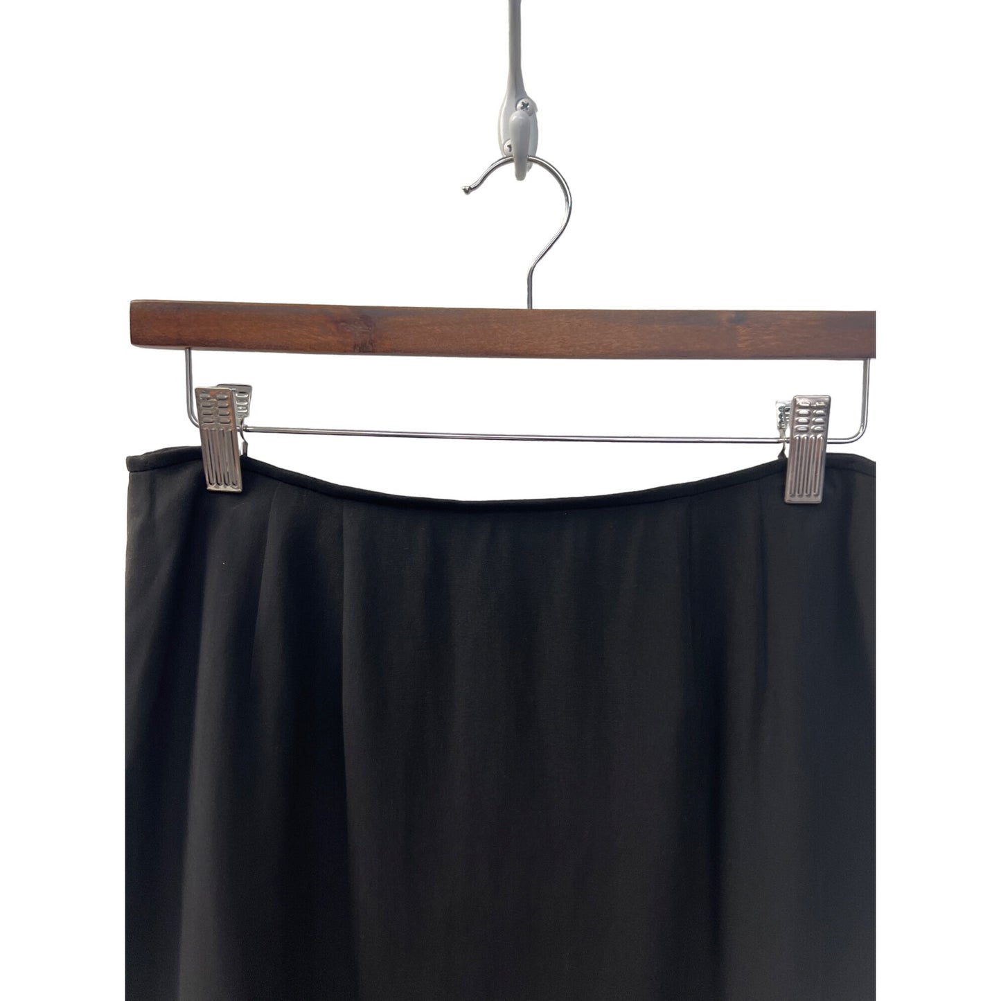 Dana Buchman Petites Black Silk Pencil Straight Skirt