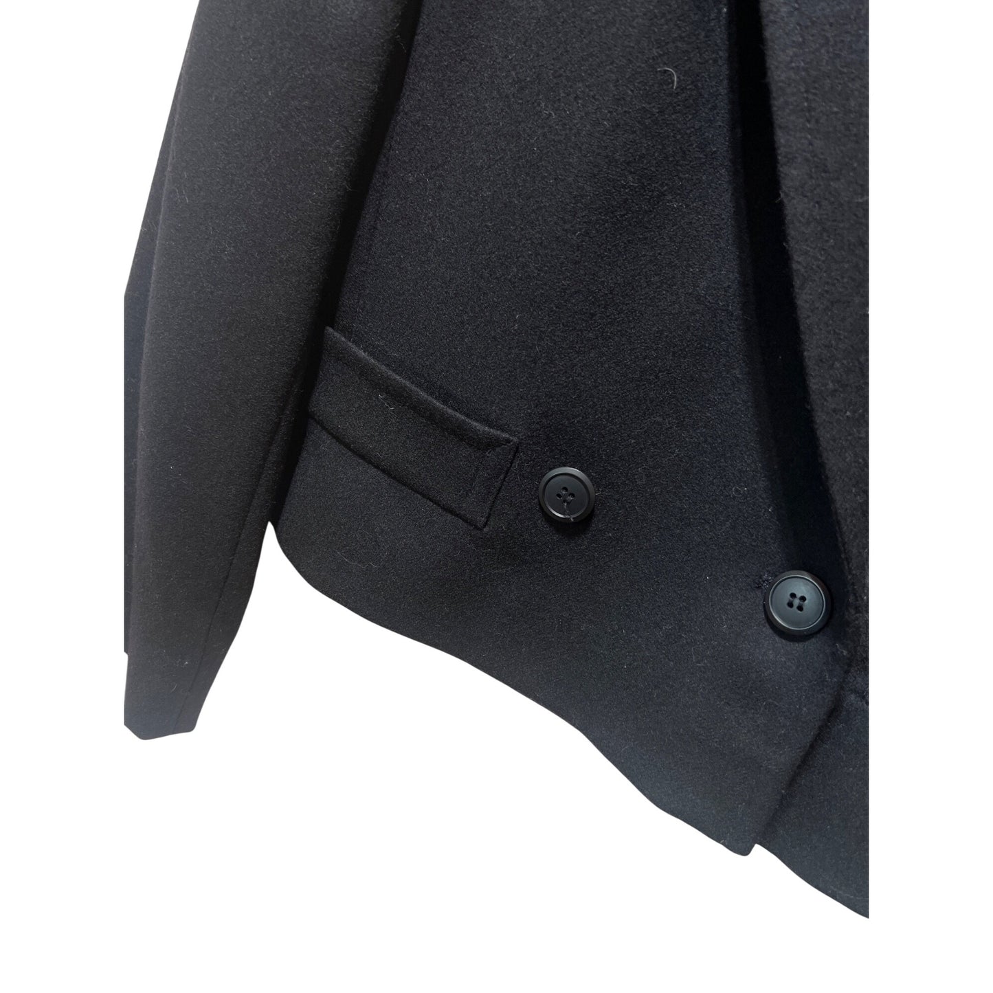 Miss Pendleton Black Wool Cropped Blazer Jacket Double-Breasted Women’s Size M USA Made