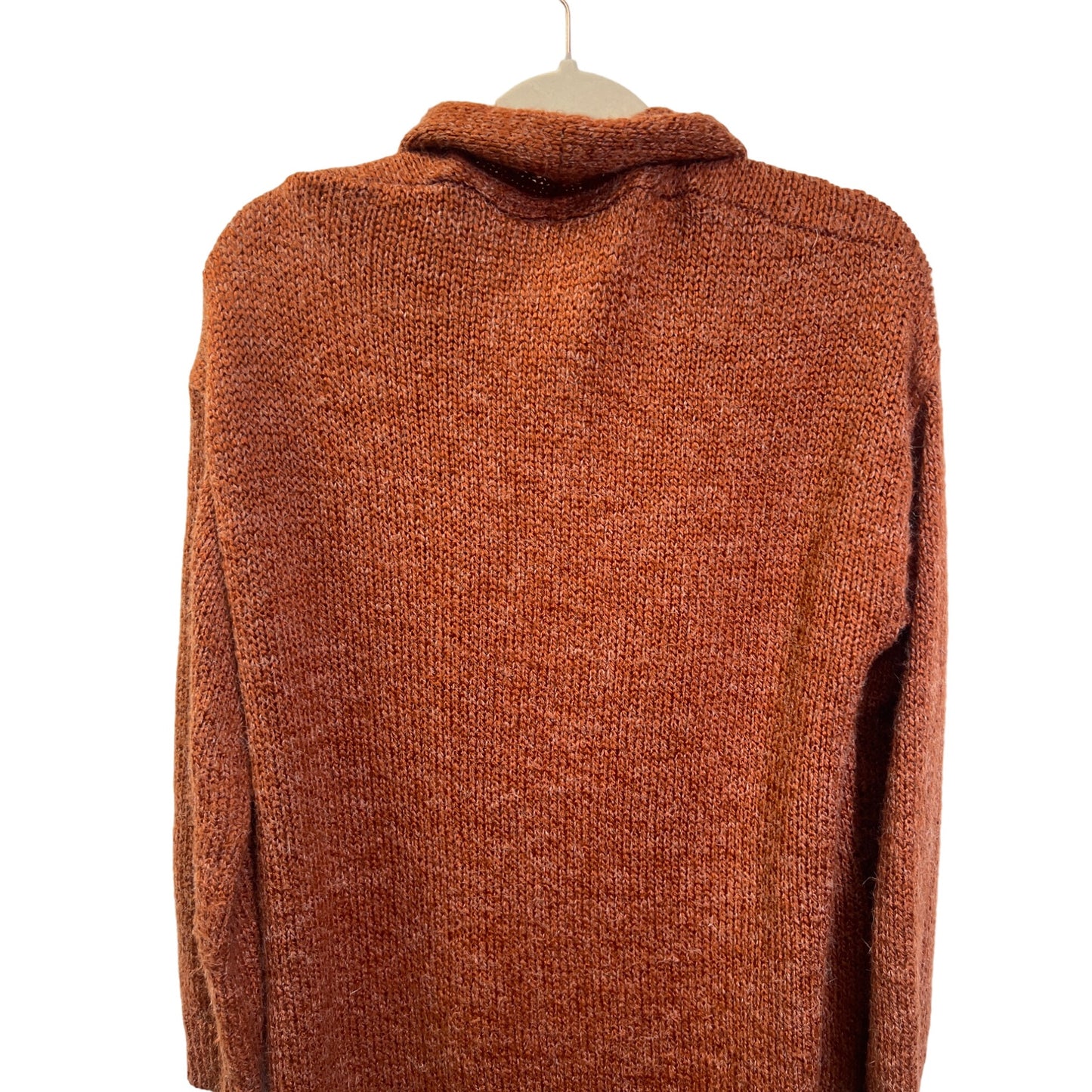 Mystree Long Orange Cozy Duster Cardigan Sweater