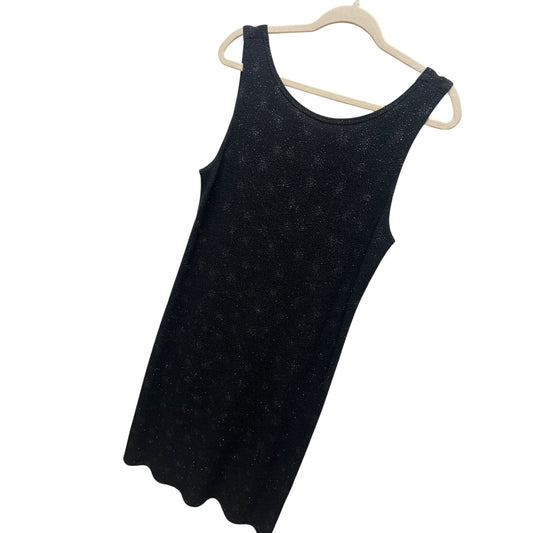 Ronni Nicole by Ouida Vintage 90's Black Sparkle Stretch Cocktail Dress