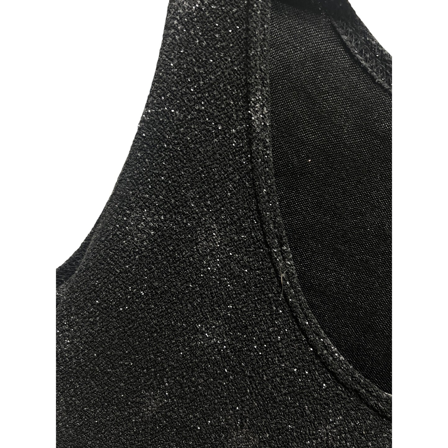 Ronni Nicole by Ouida Vintage 90's Black Sparkle Stretch Cocktail Dress