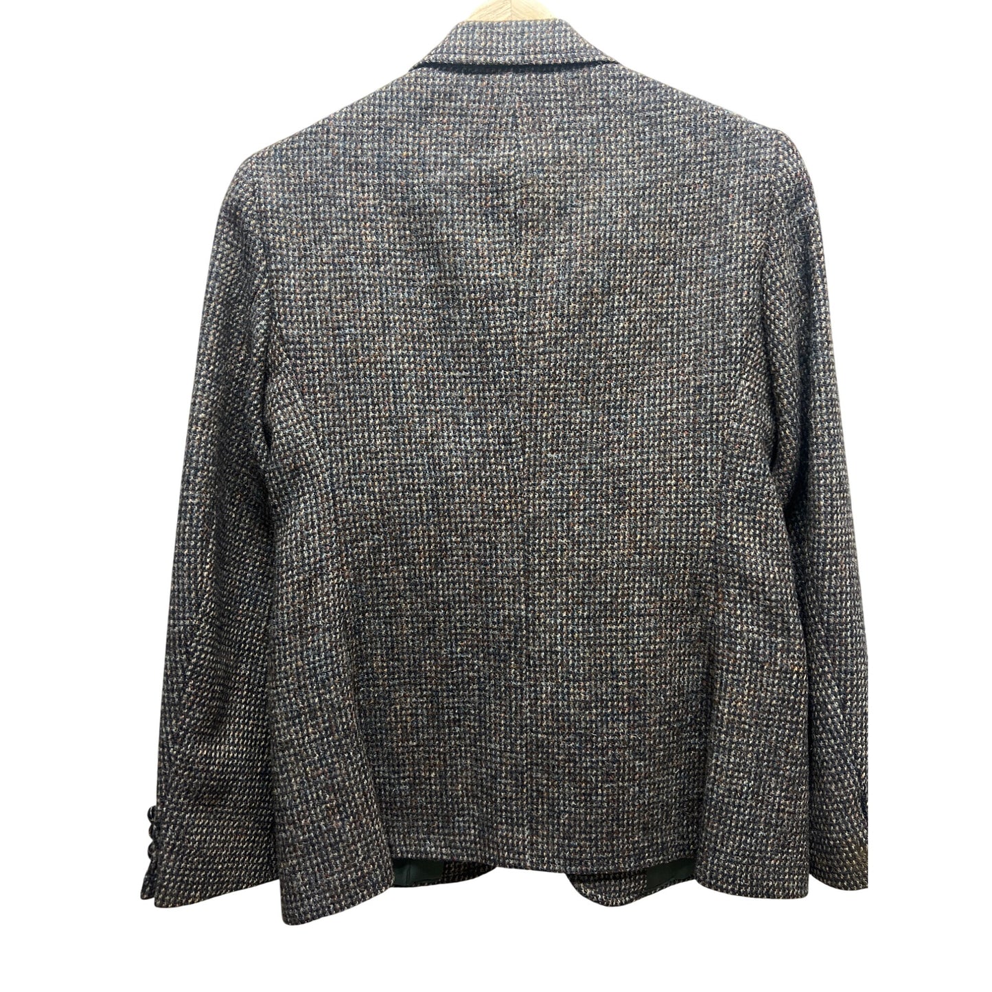 Harris Tweed Vintage 90's Gray Wool Houndstooth Tailored Blazer