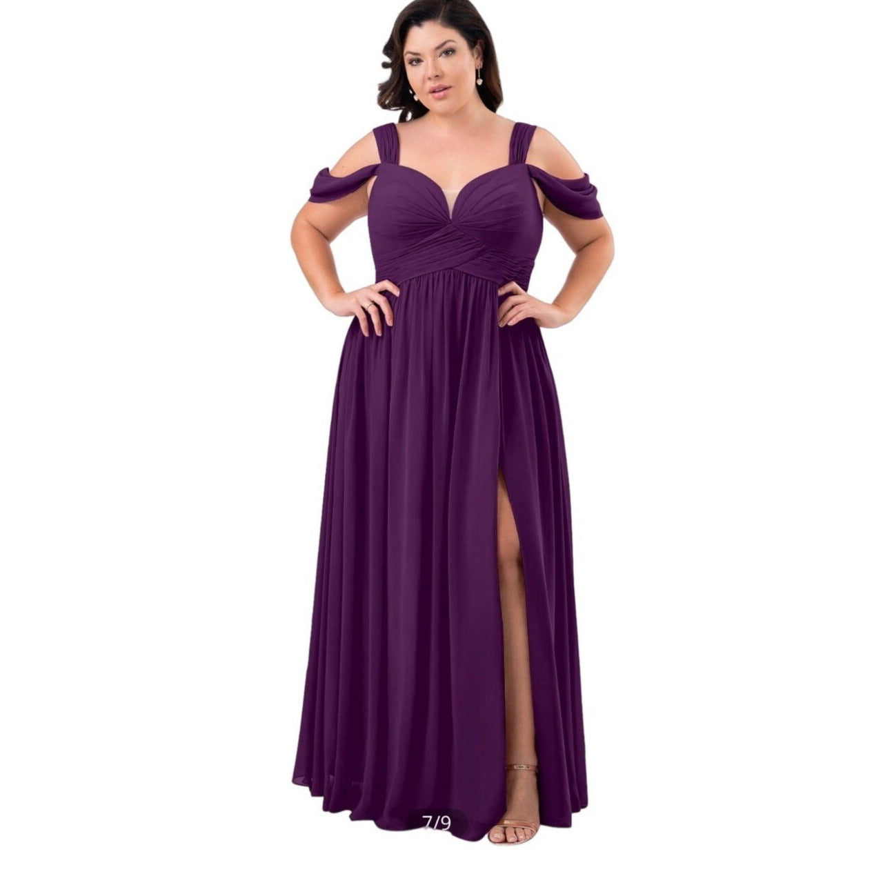 Azazie Lianne Purple Chiffon Special Occasion Dress