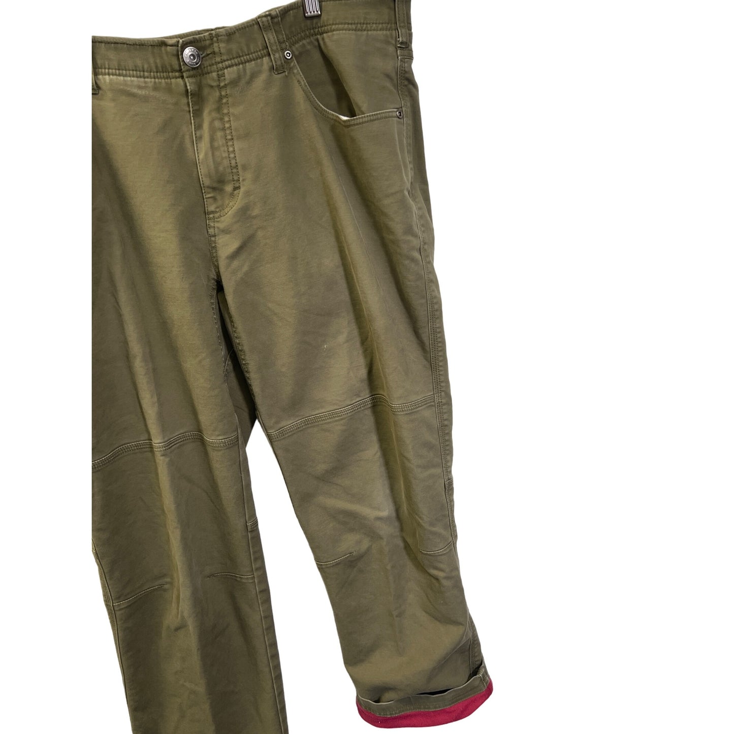 Cabela's Lined Olive Green Cargo Work Pants