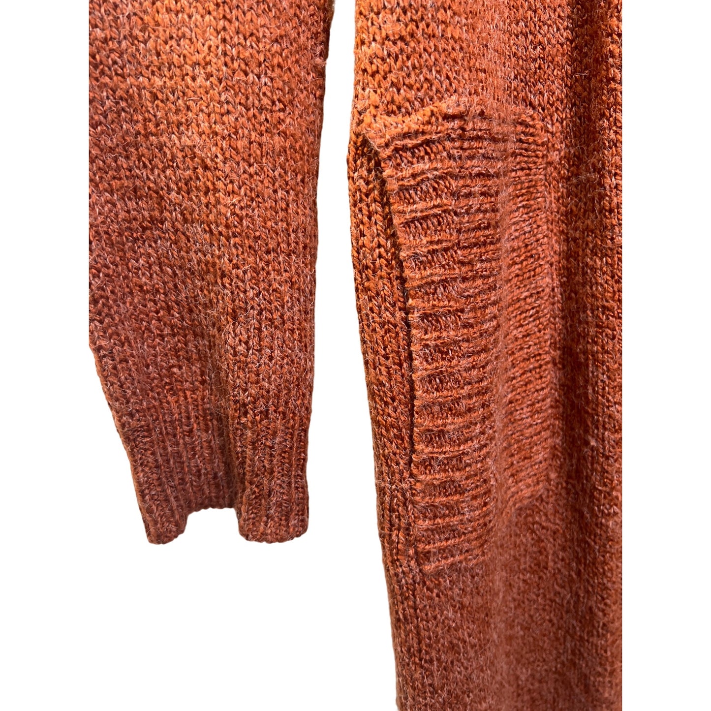 Mystree Long Orange Cozy Duster Cardigan Sweater