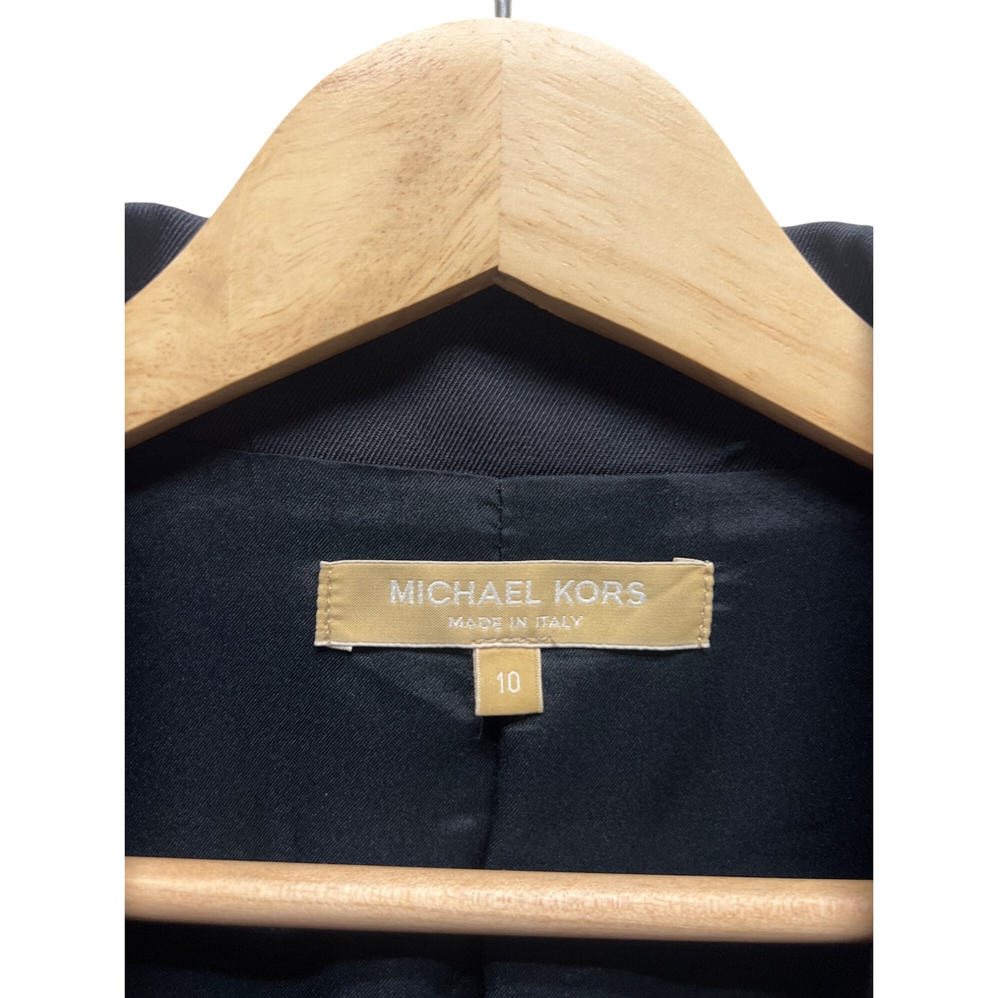 Michael Kors Navy Wool Blend Long Double Breasted Suit Vest