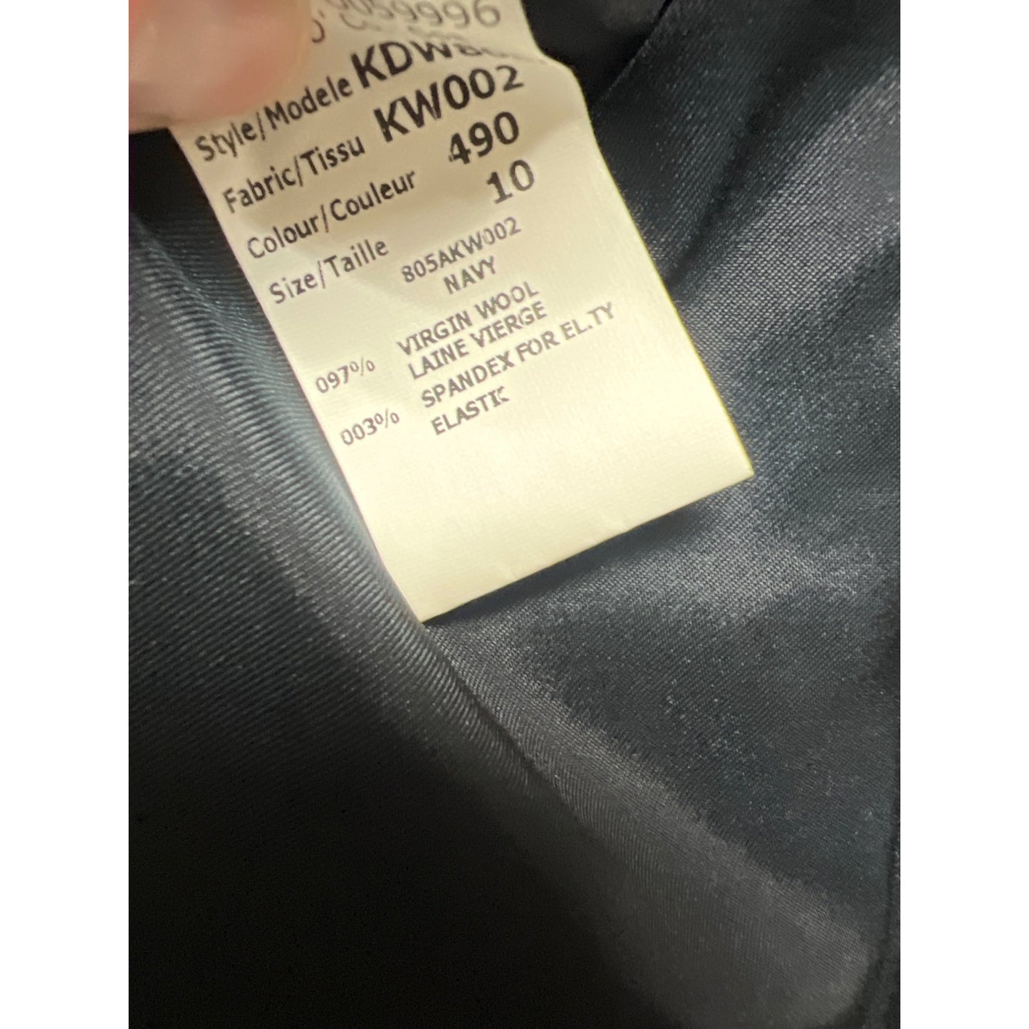 Michael Kors Navy Wool Blend Long Double Breasted Suit Vest