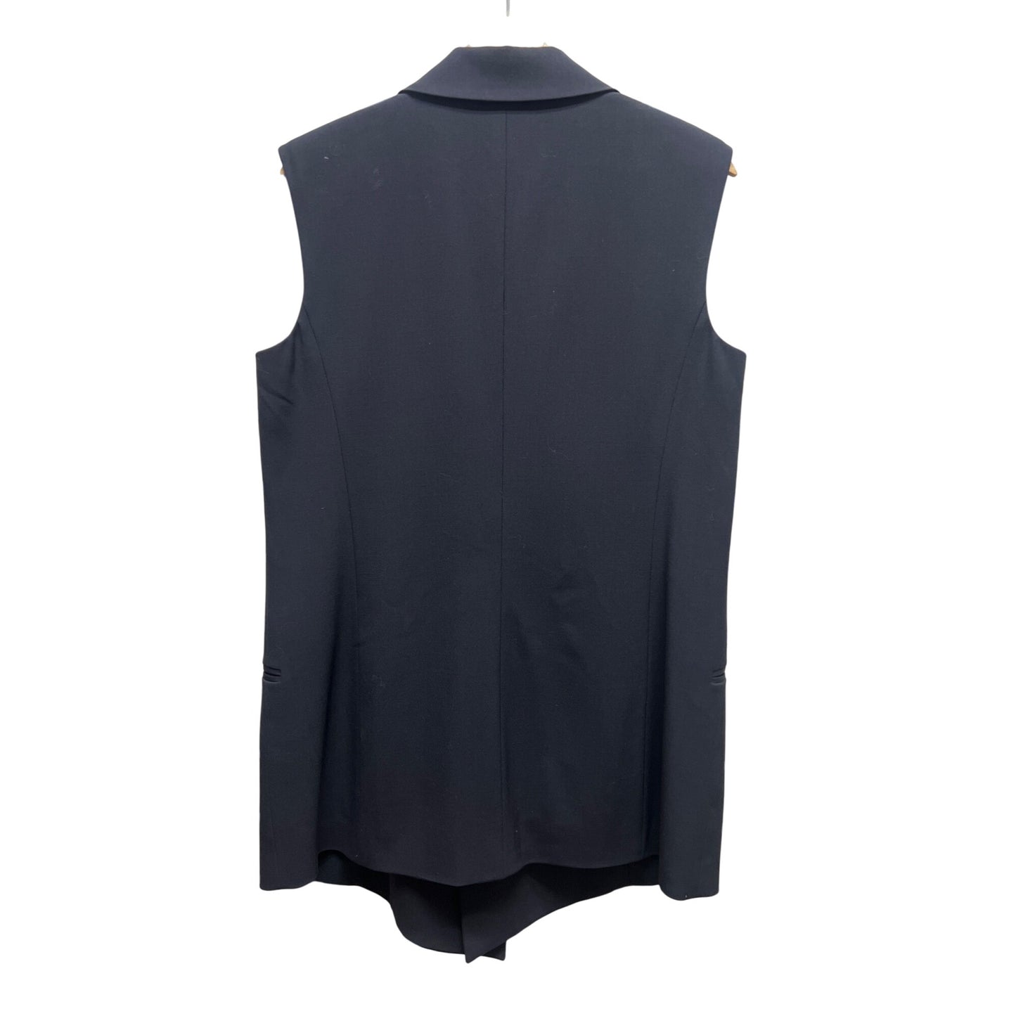 Michael Kors Navy Wool Blend Long Double Breasted Suit Vest