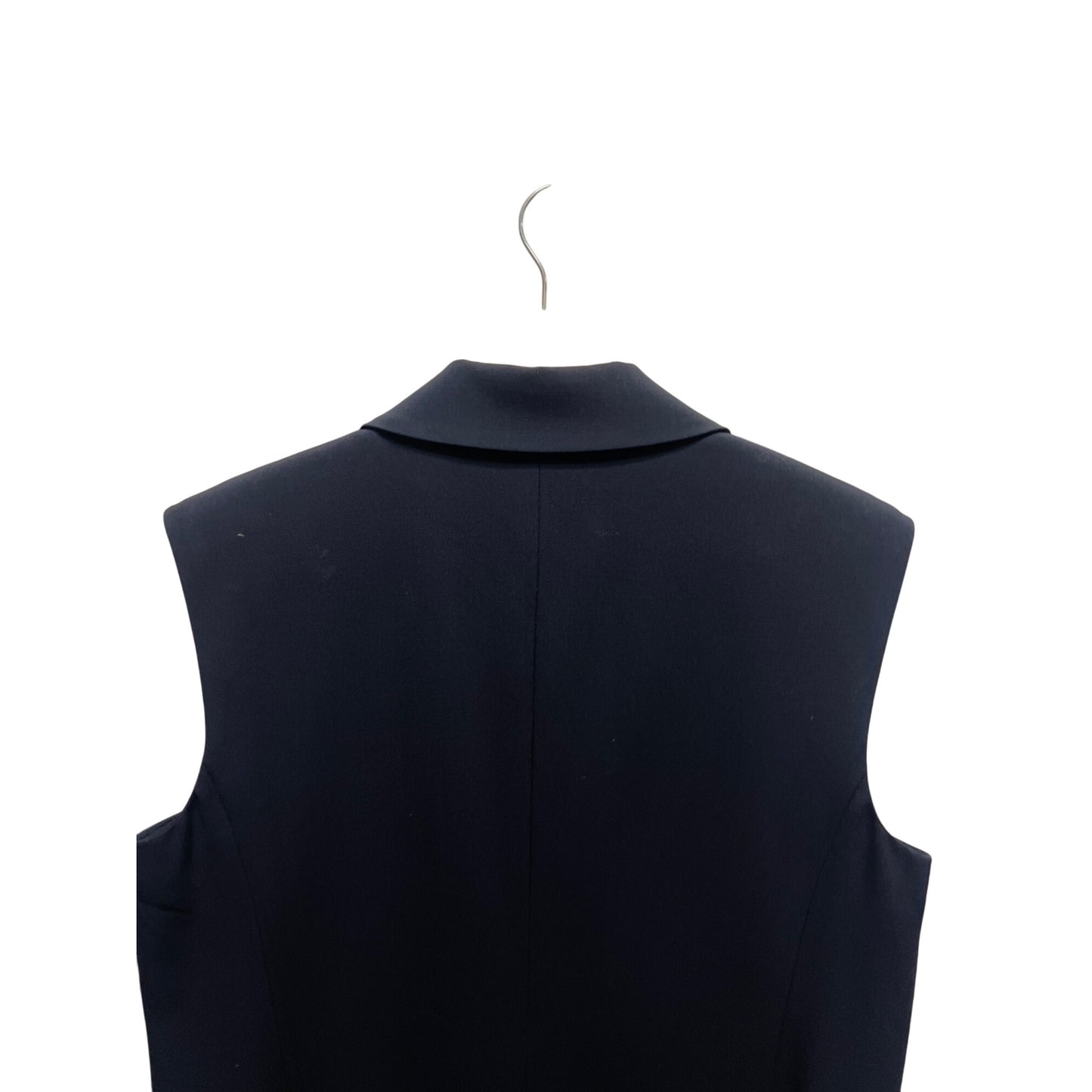 Michael Kors Navy Wool Blend Long Double Breasted Suit Vest