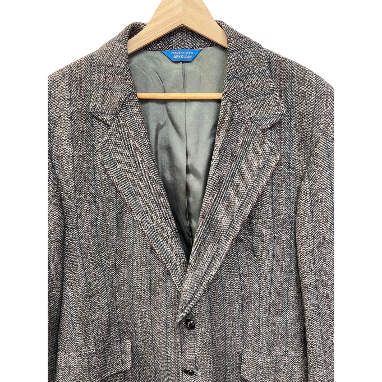 Pendleton Vintage Gray Wool Tweed Blazer