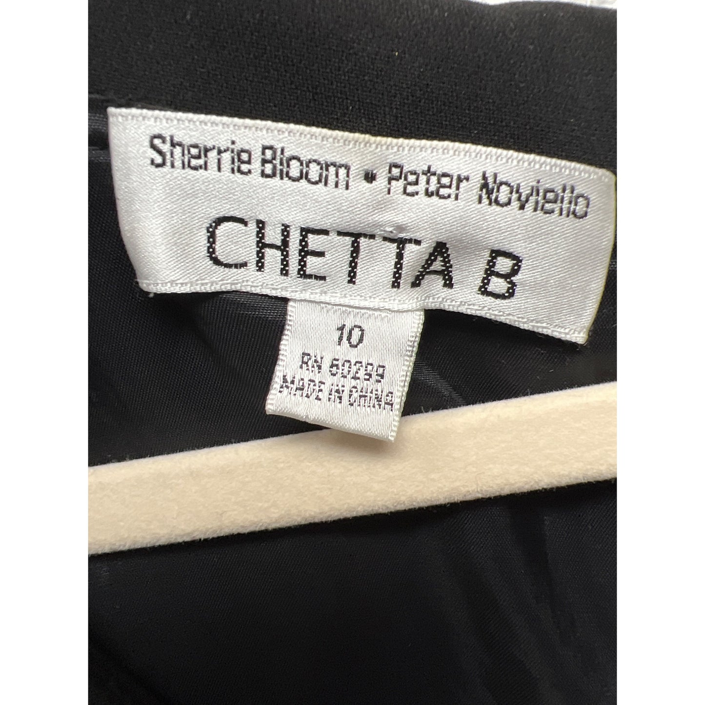 Chetta B Sherrie Bloom Peter Noviello Black Short Sleeve Occasion Dress