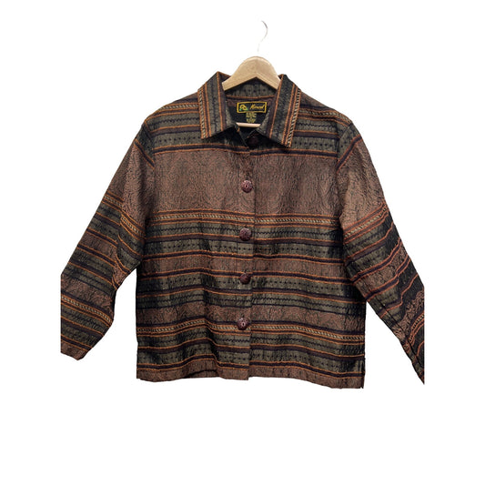 Marisol Vintage Striped Brocade Tapestry Jacket