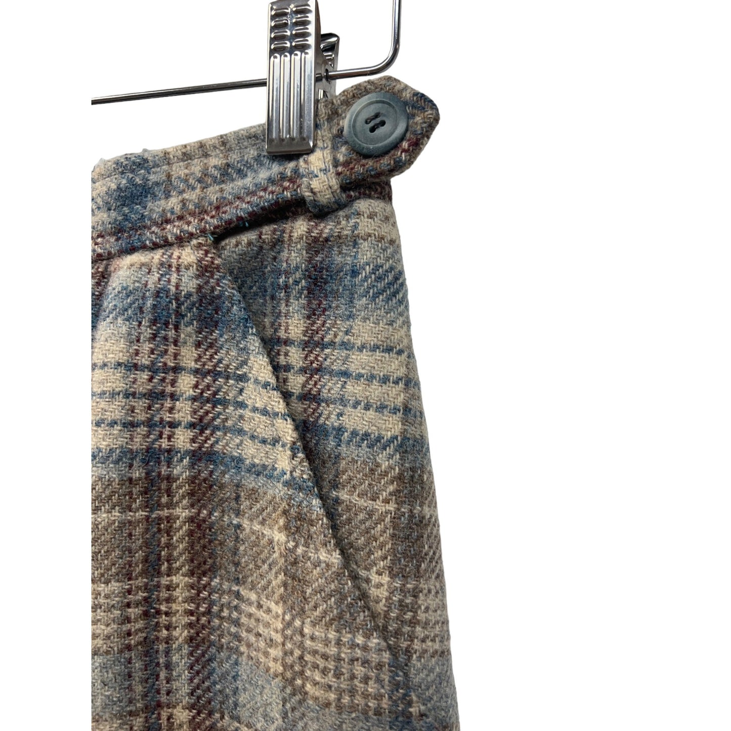 Austin Hill Talbots Vintage Plaid Wool A-Line Midi Skirt