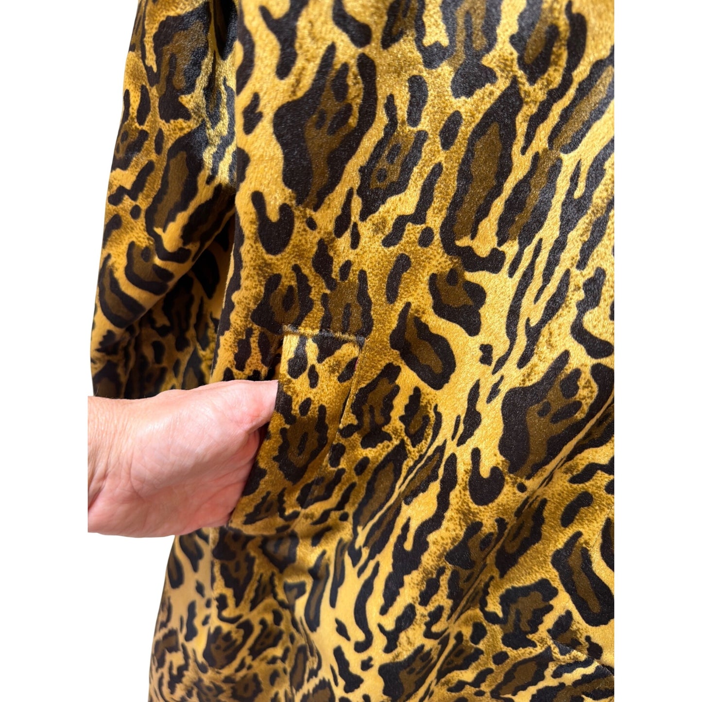 Suzanne Somers Vintage Y2K 65Leopard Print Womens Coat Large Pink Lining