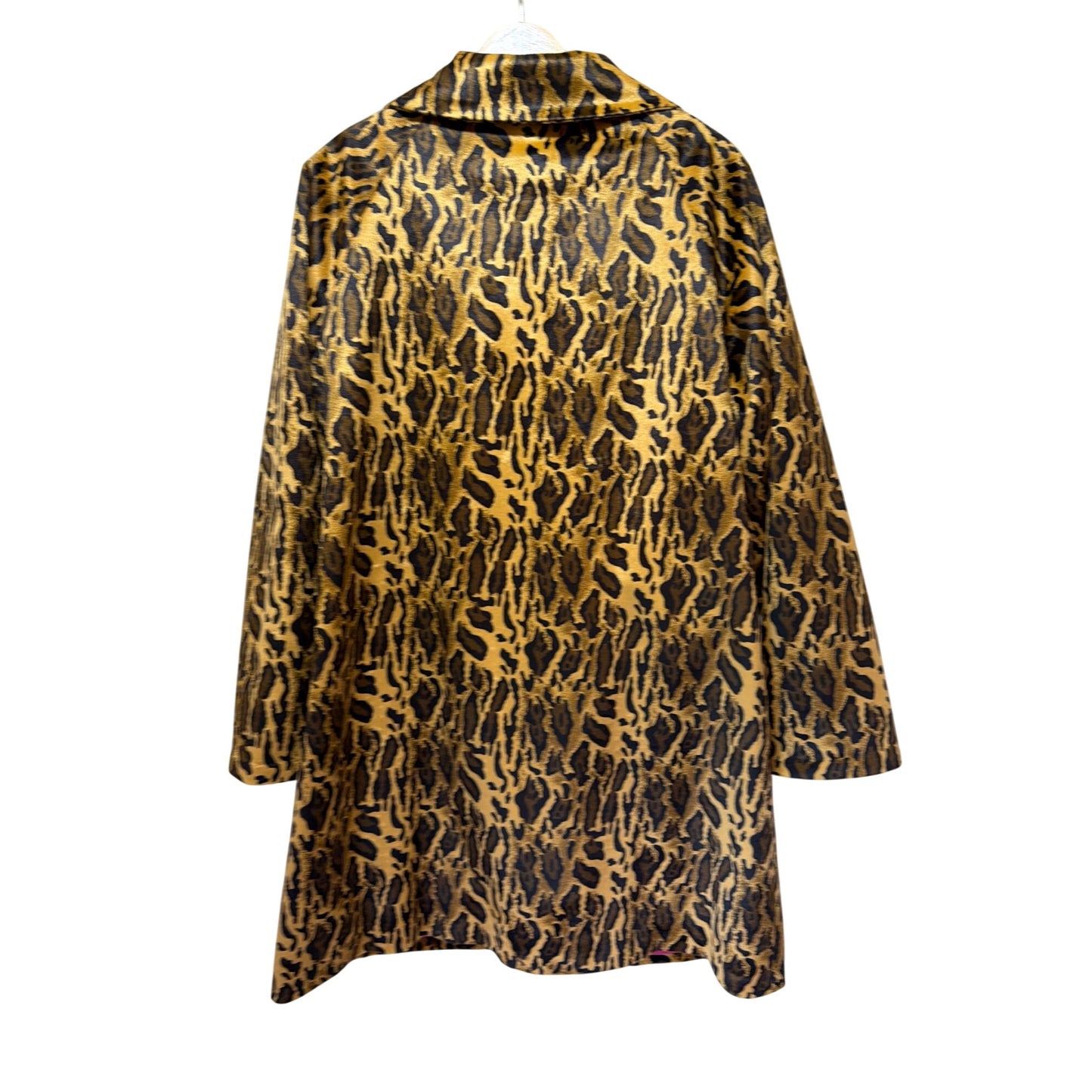Suzanne Somers Vintage Y2K 65Leopard Print Womens Coat Large Pink Lining