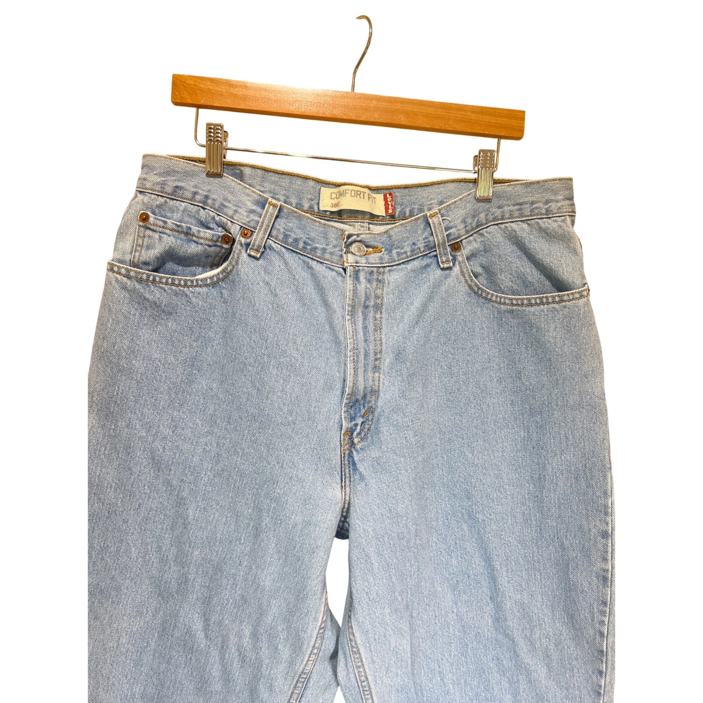 Levis 560 Comfort Fit Light Wash Jeans 36x30 Relaxed Tapered Leg Vintage Y2K Denim