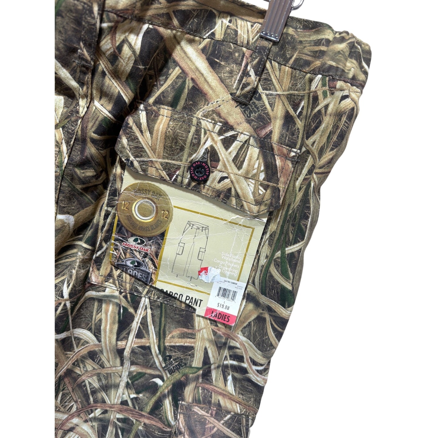 Mossy Oak Vintage NWT Womens Cargo Pants Mossy Oak Blades Camo Size Large
