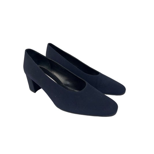 Bandolino Vintage Gisele Navy Blue Silk Pumps Heels