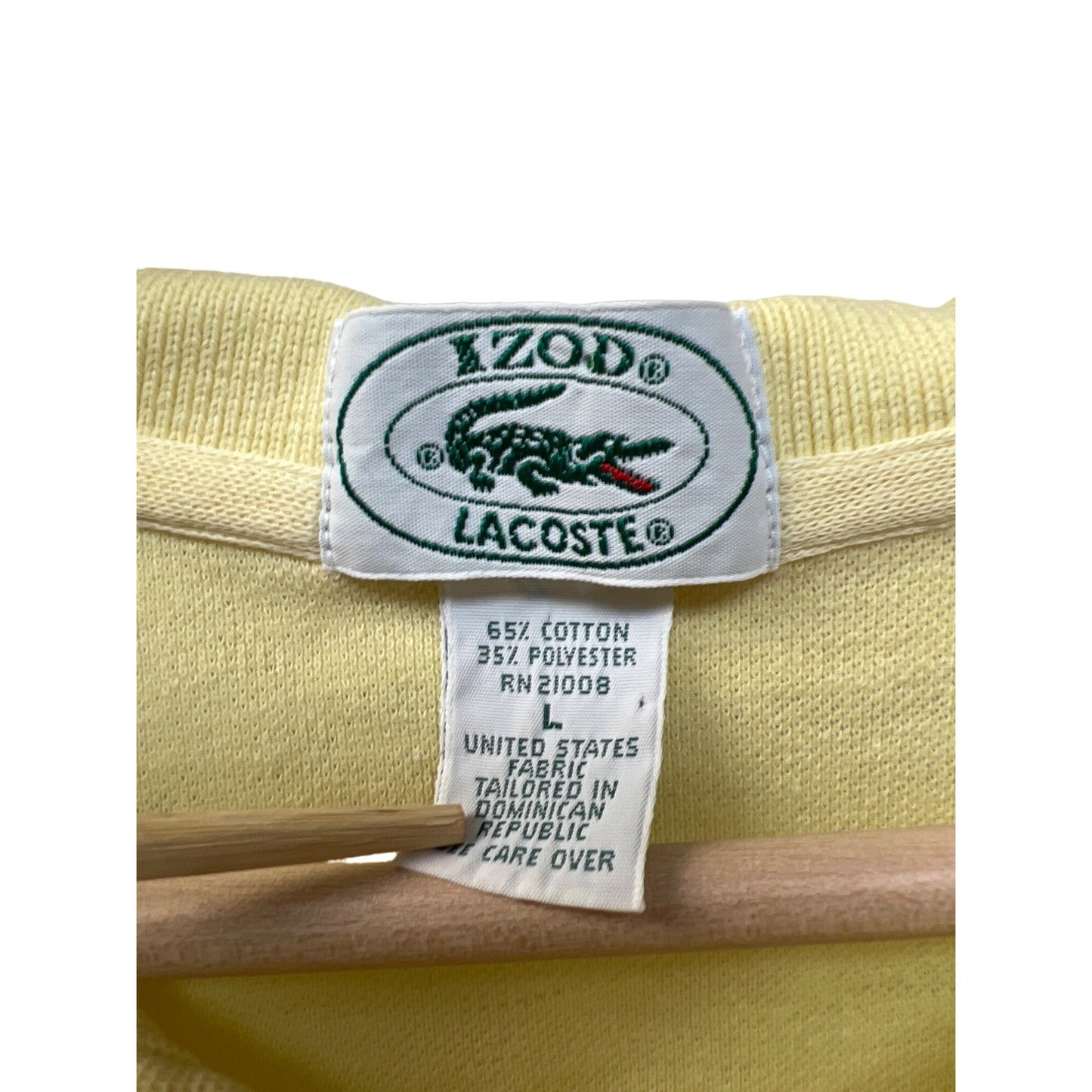 Izod Lacoste Vintage Yellow Polo with Alligator Logo