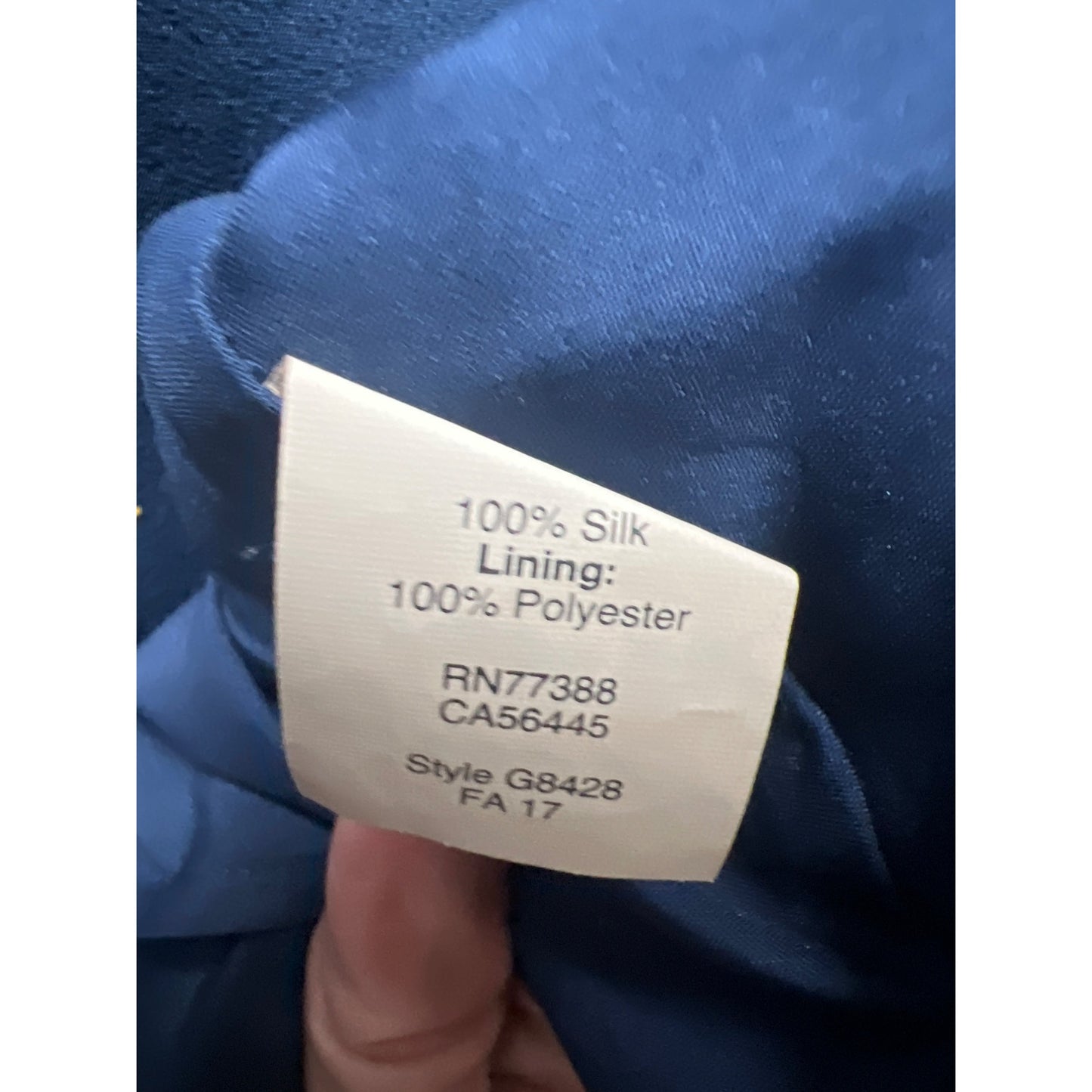 Madewell Silk Navy Floral Short Sleeve A-Line Modern Family Dress