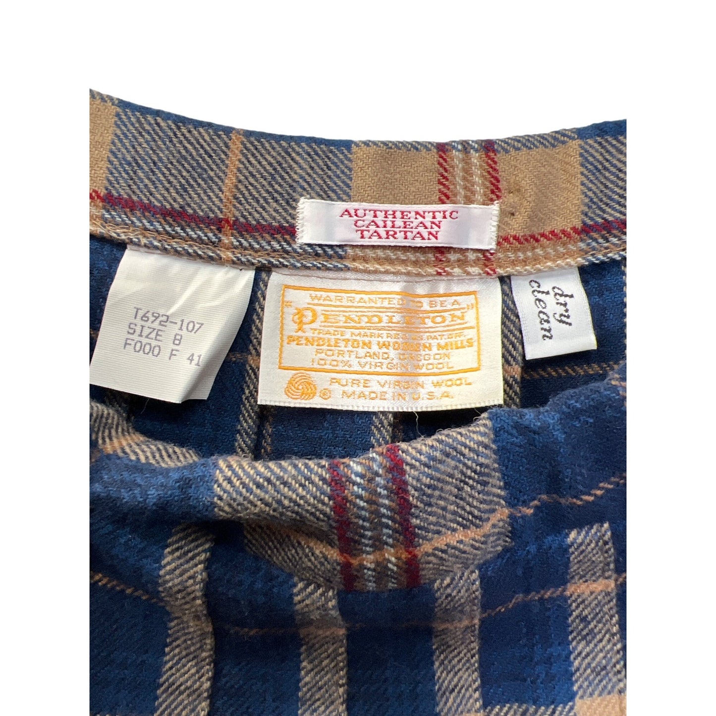 Pendleton Vinatage Authentic Cailean Tartan Wool Pleated Midi Skirt