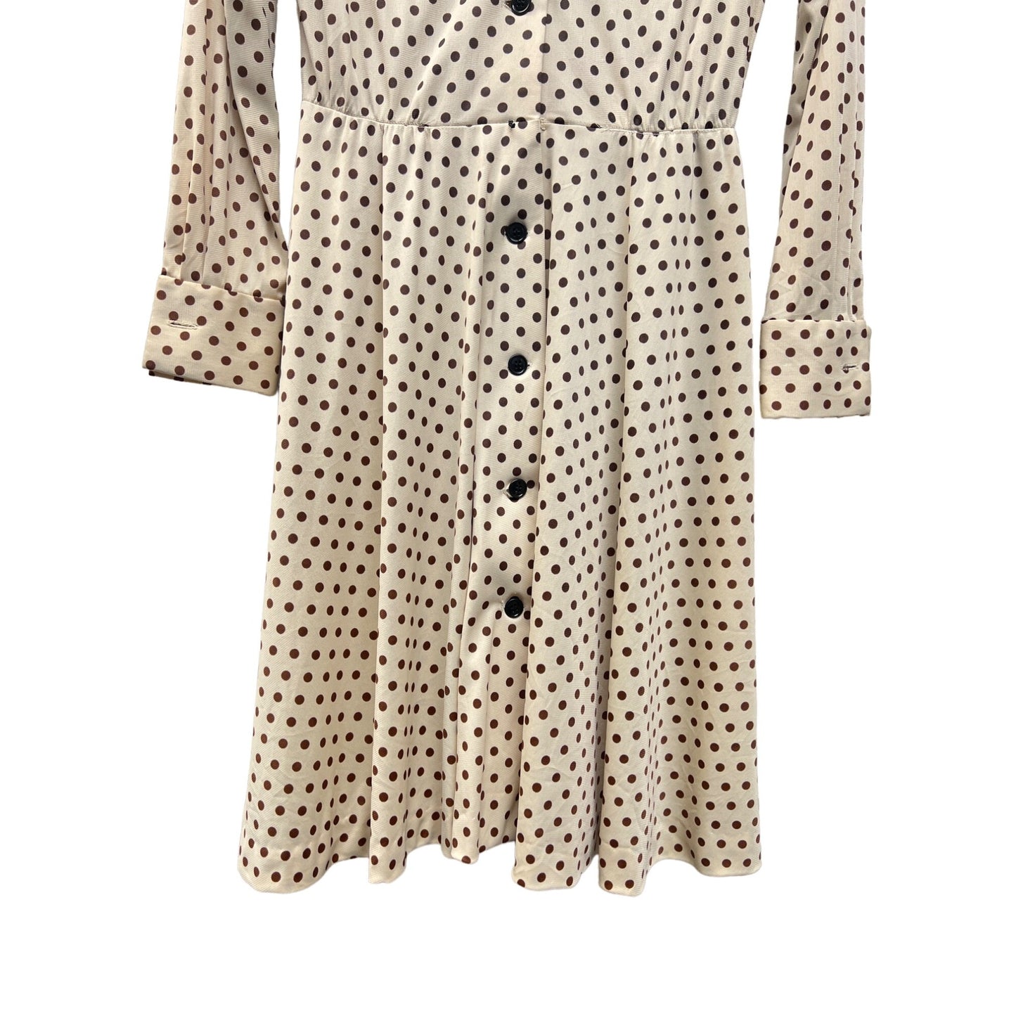 Saks Fifth Avenue Vintage 70's Polka Dot Shirt Dress