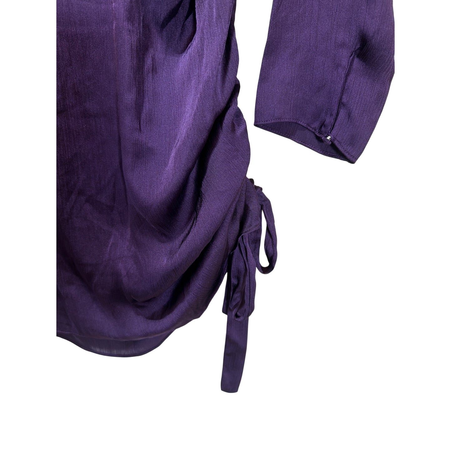 BCBGeneration NWT Blackberry Purple Cowl Neck Ruched Mini Dress Size M