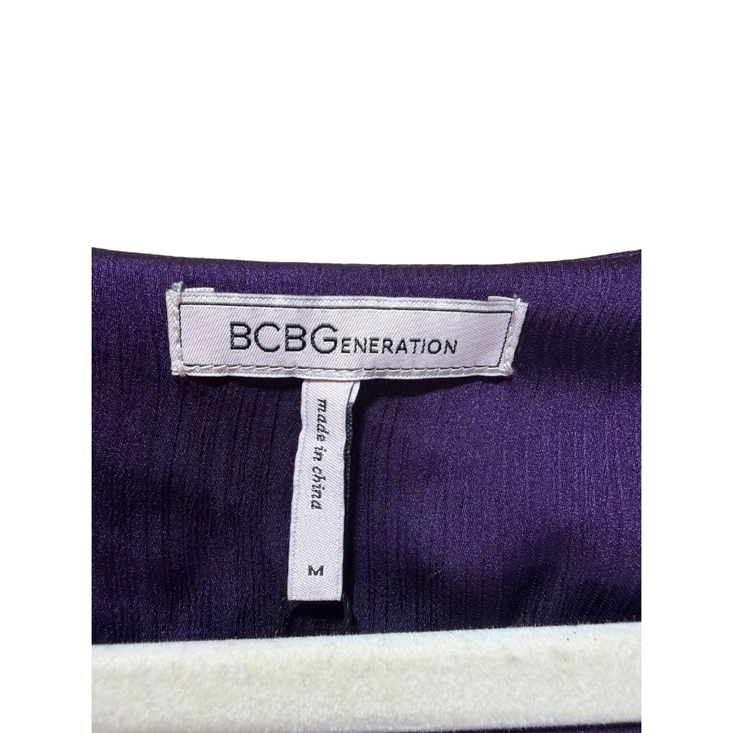 BCBGeneration NWT Blackberry Purple Cowl Neck Ruched Mini Dress Size M