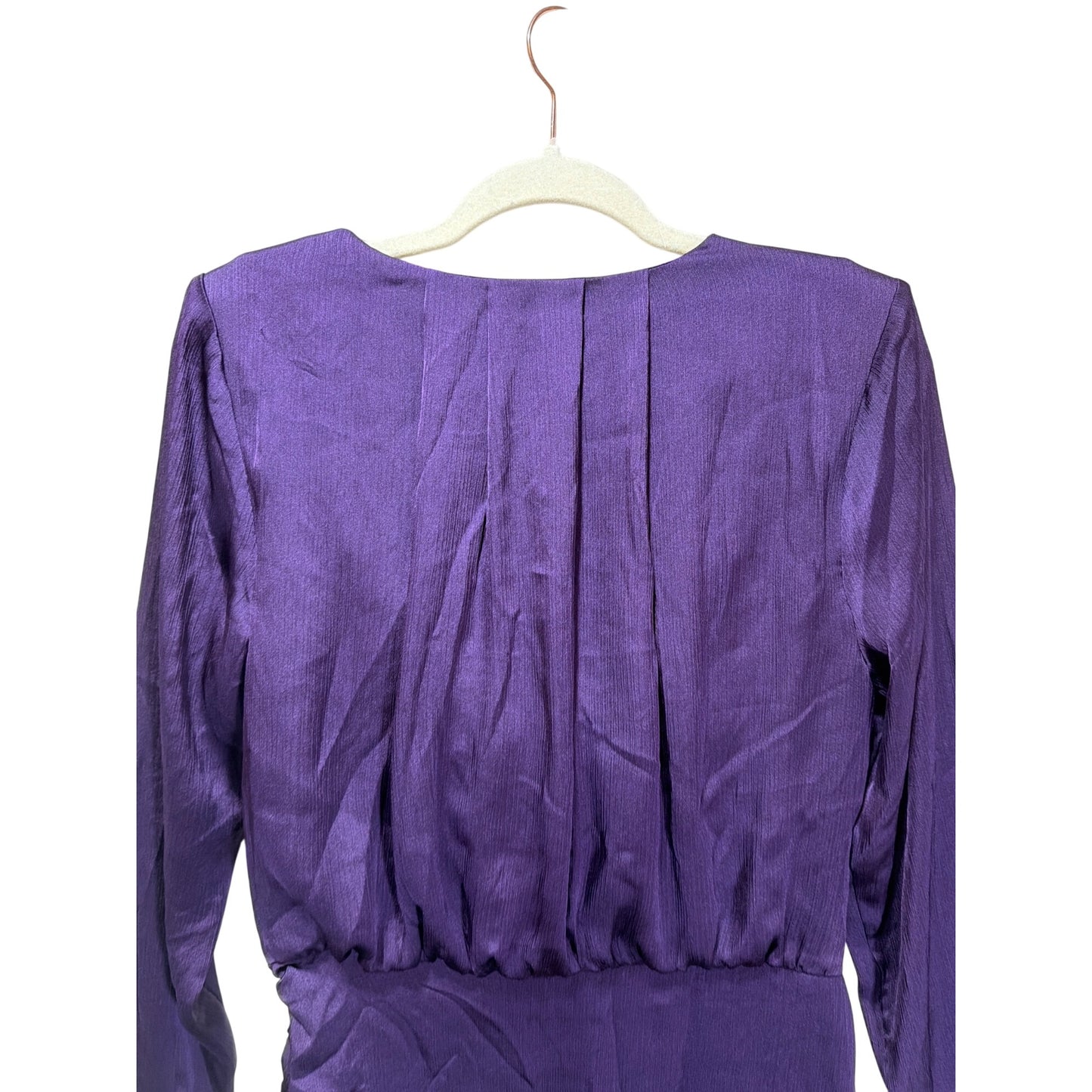 BCBGeneration NWT Blackberry Purple Cowl Neck Ruched Mini Dress Size M