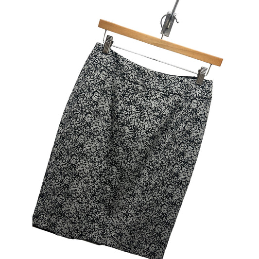 Banana Republic NWT Black & White Marble Cotton Pencil Skirt