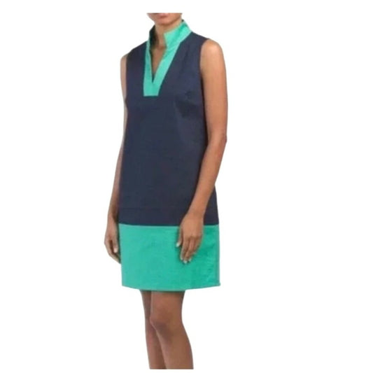 STS Sail to Stable Blue with Green Shift Tunic Dress