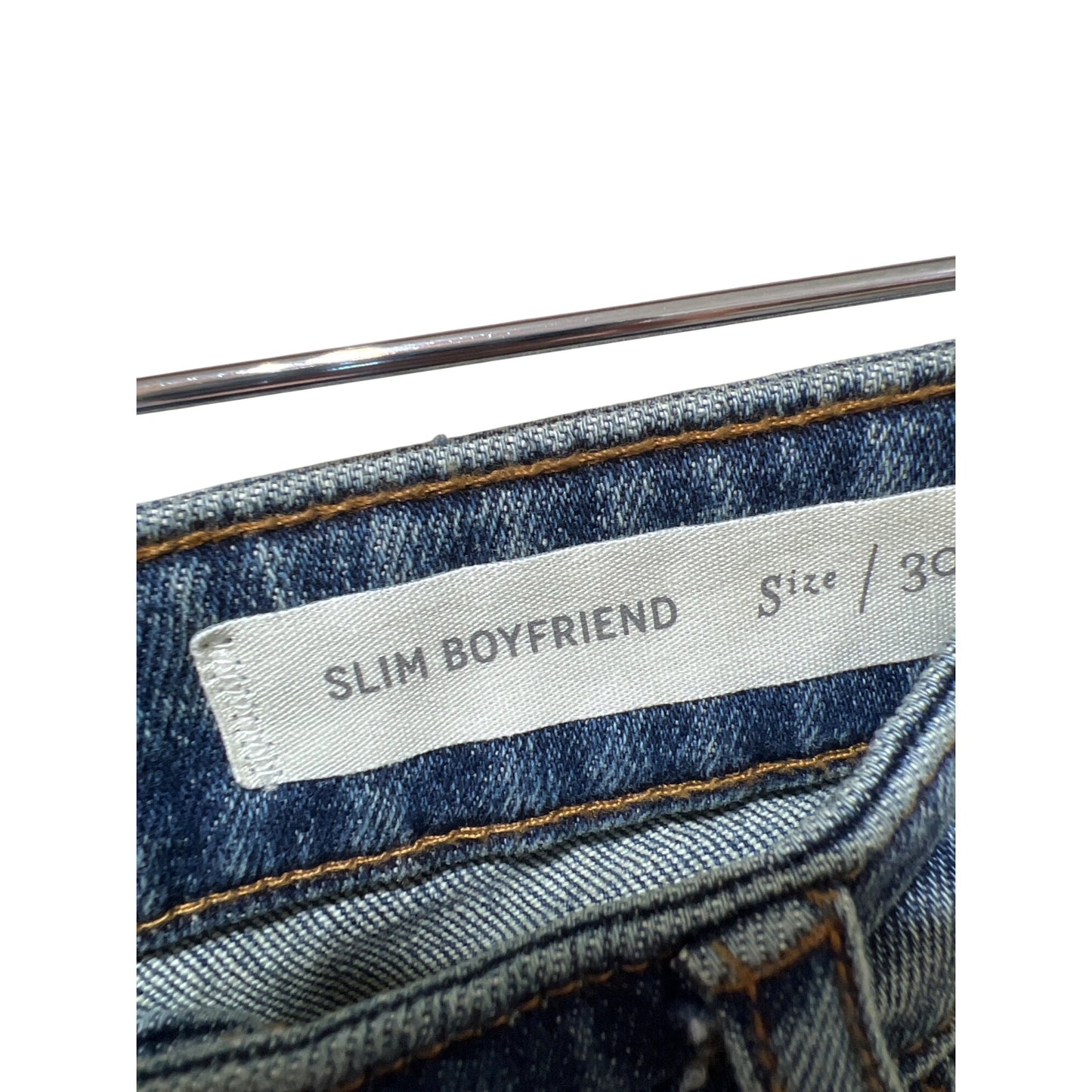 Pilcro By Anthropologie Slim Boyfriend Distressed Denim Jeans Size 30 Blue