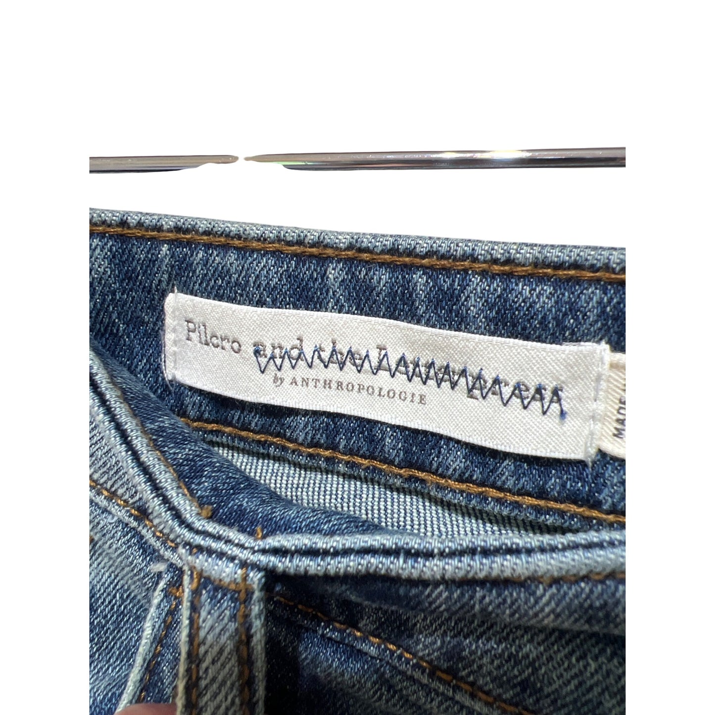 Pilcro By Anthropologie Slim Boyfriend Distressed Denim Jeans Size 30 Blue