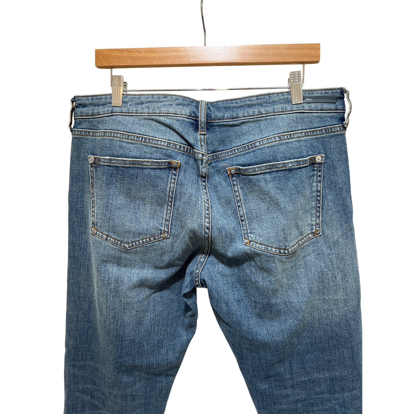 Pilcro By Anthropologie Slim Boyfriend Distressed Denim Jeans Size 30 Blue