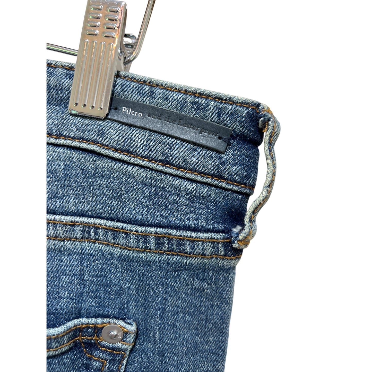 Pilcro By Anthropologie Slim Boyfriend Distressed Denim Jeans Size 30 Blue