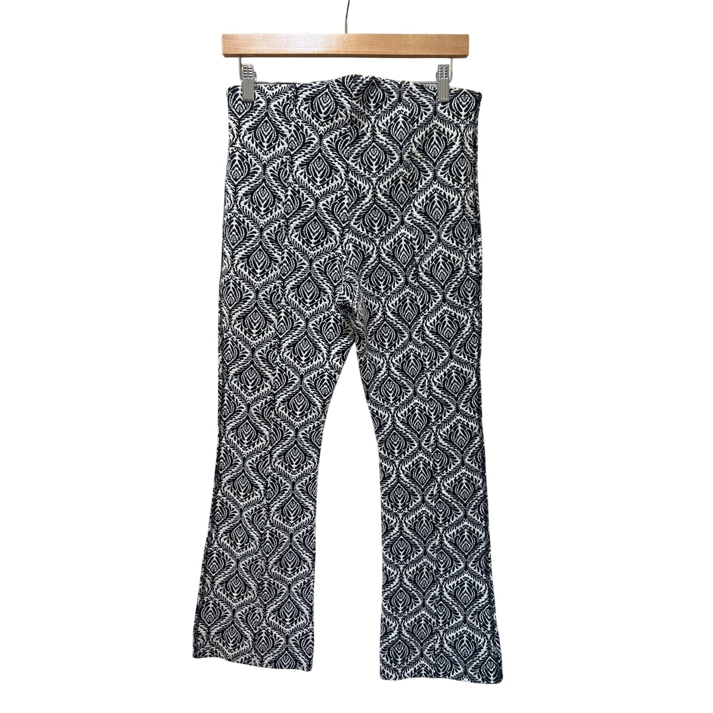 Maeve Anthropologie Black & White Printed Stretch Pants Small Made In Turkey