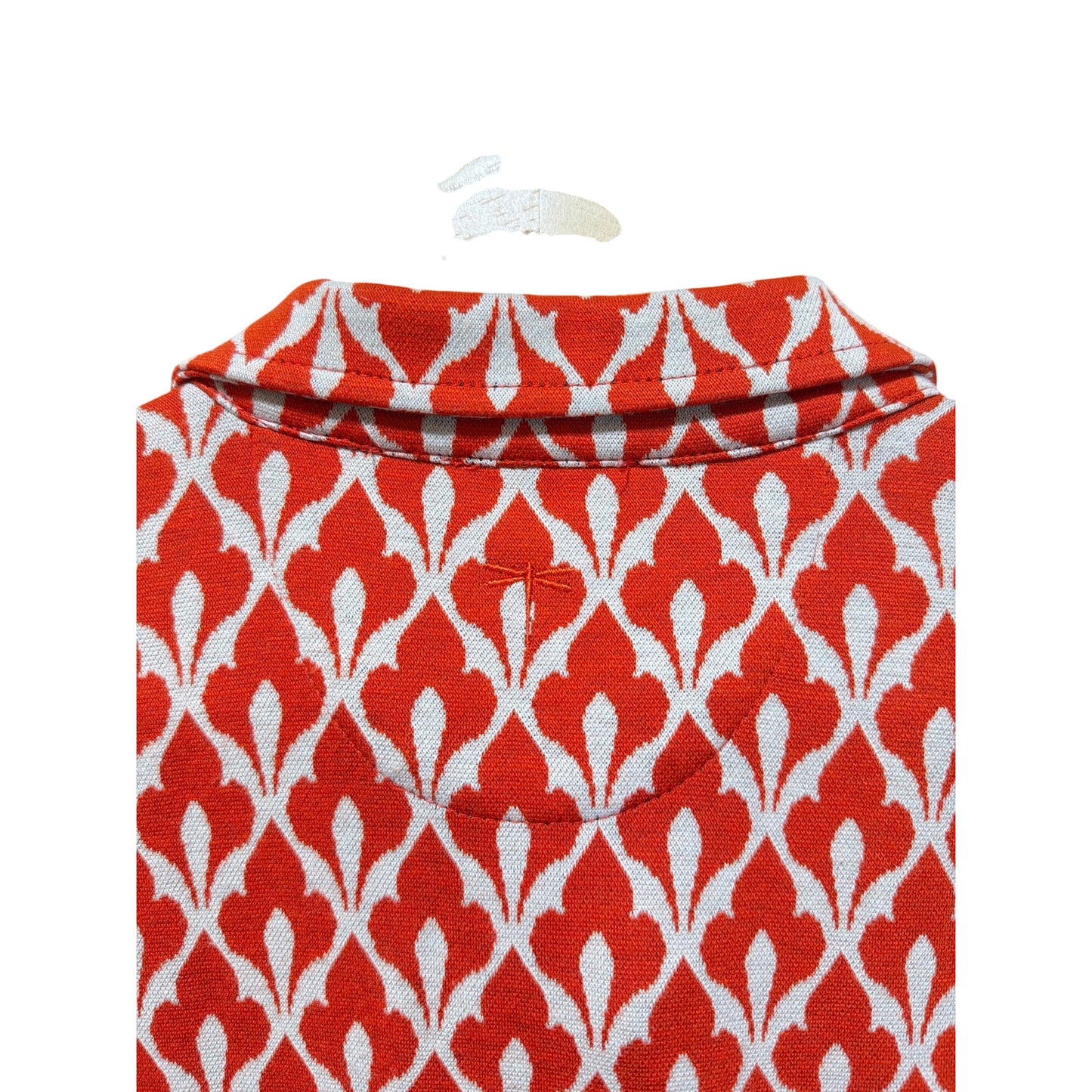 Tyler Boe Short Sleeve Orange Geometric Preppy Polo Go-Go Dress