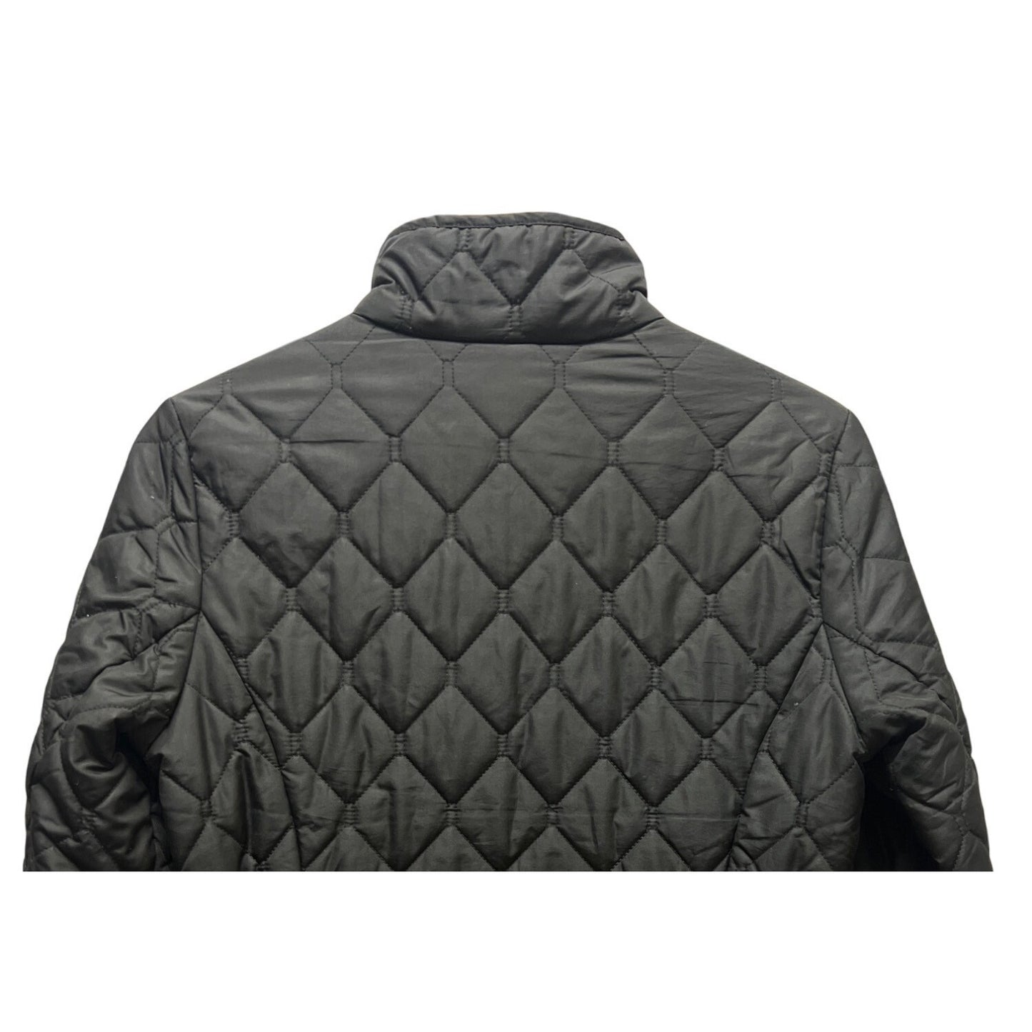 Eddie Bauer Black Quilted Insulated Chore Coat