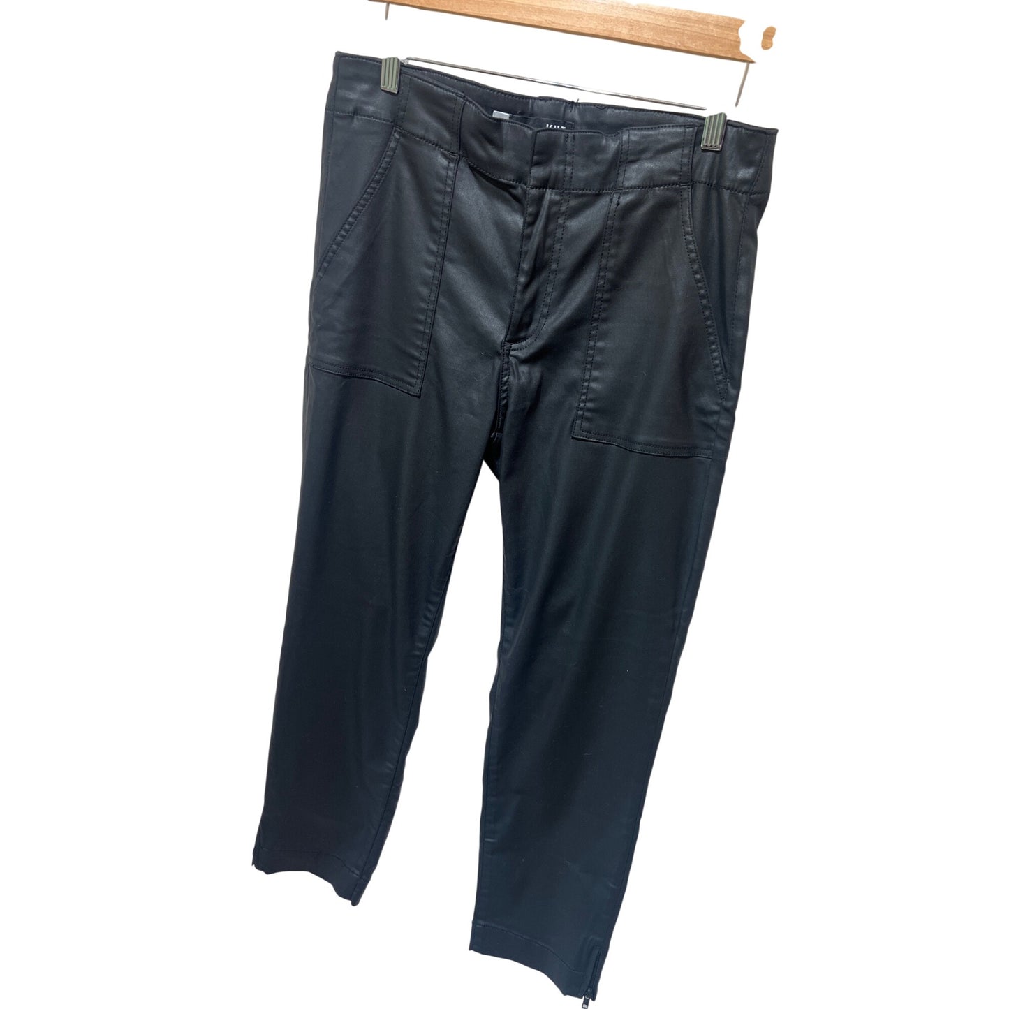 Kut From The Kloth Reese Ankle Straight Black Pants Size 10 NWOT