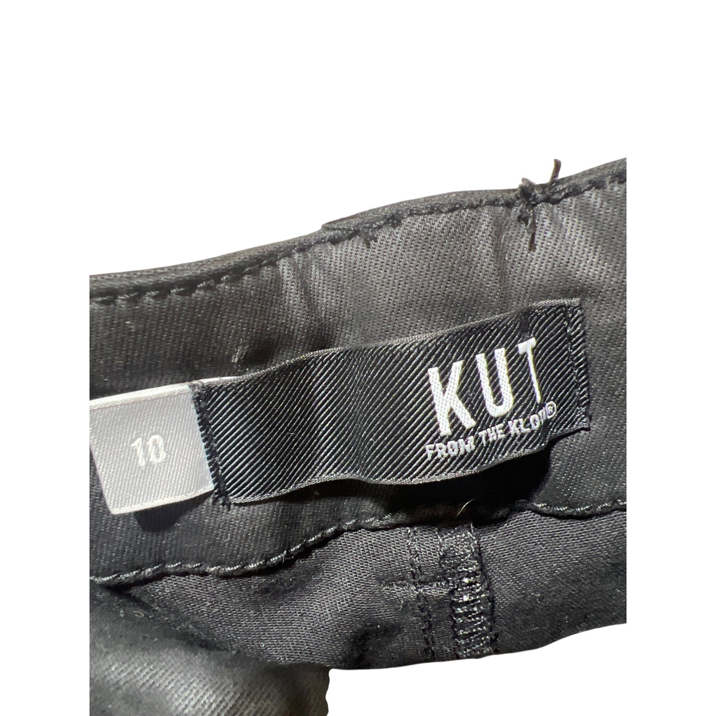 Kut From The Kloth Reese Ankle Straight Black Pants Size 10 NWOT