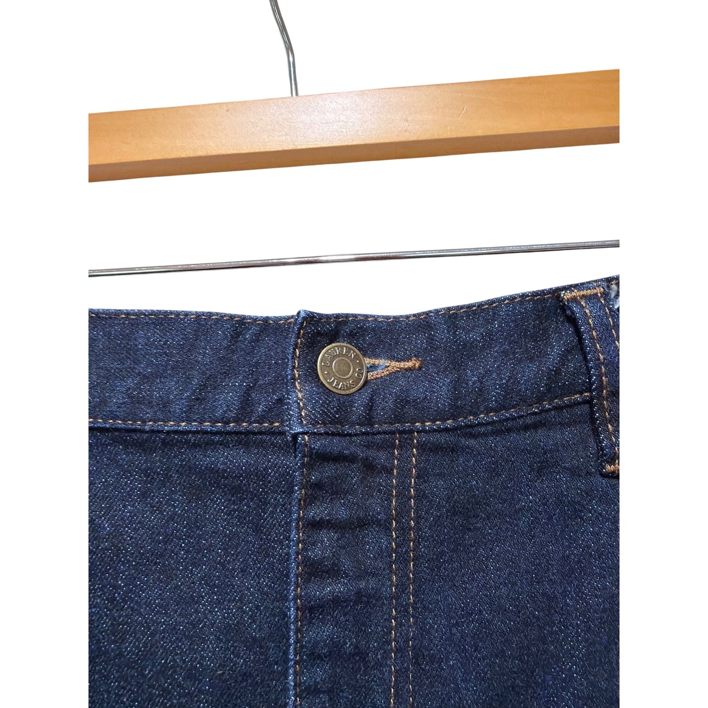 Lauren Jeans Co Lauren Ralph Lauren Womens Denim Pencil Skirt Size 12 Dark Wash Cotton Blend