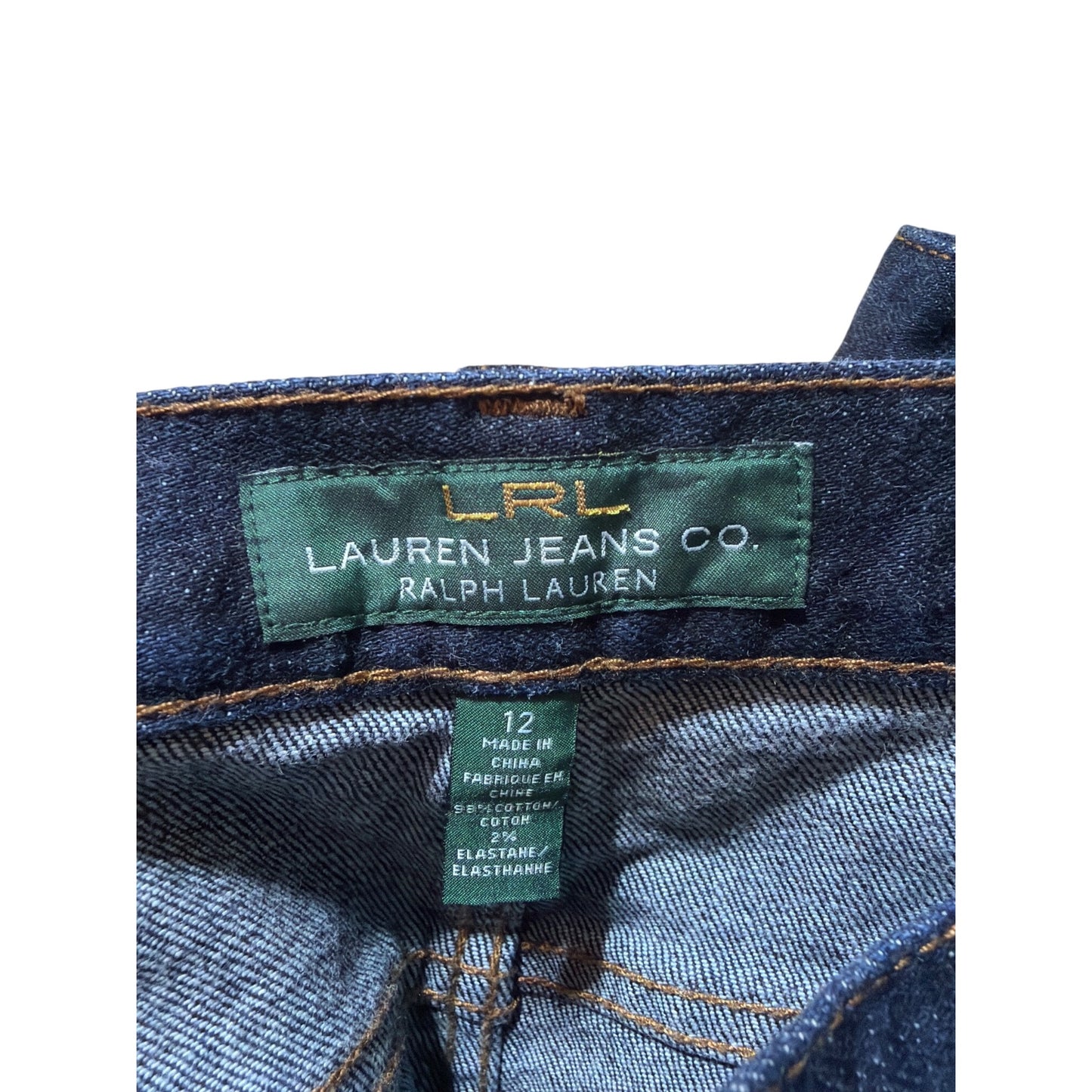 Lauren Jeans Co Lauren Ralph Lauren Womens Denim Pencil Skirt Size 12 Dark Wash Cotton Blend